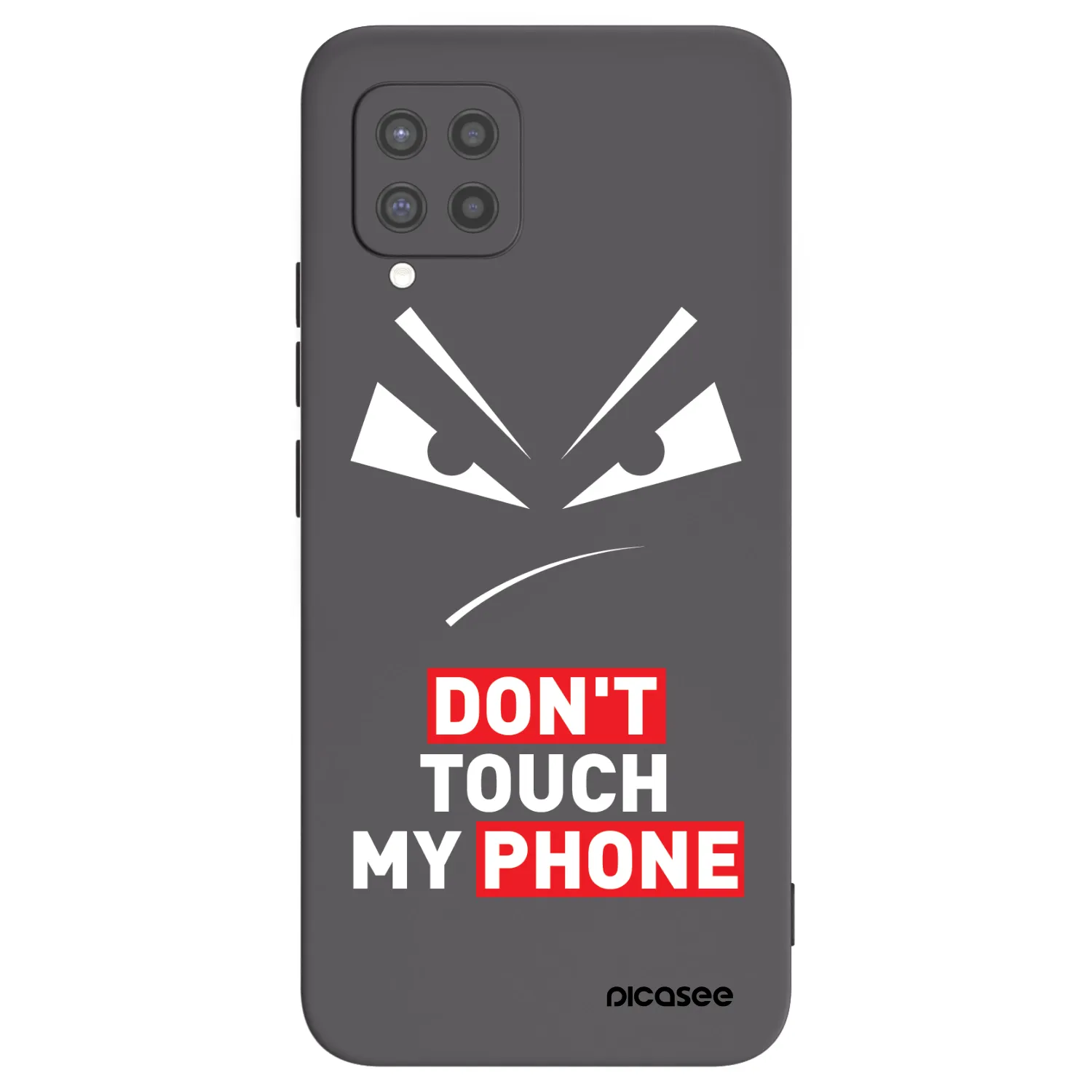Picasee Samsung Galaxy A42 A426B Hülle - Schwarzes Silikon - Evil Eye - Transparent