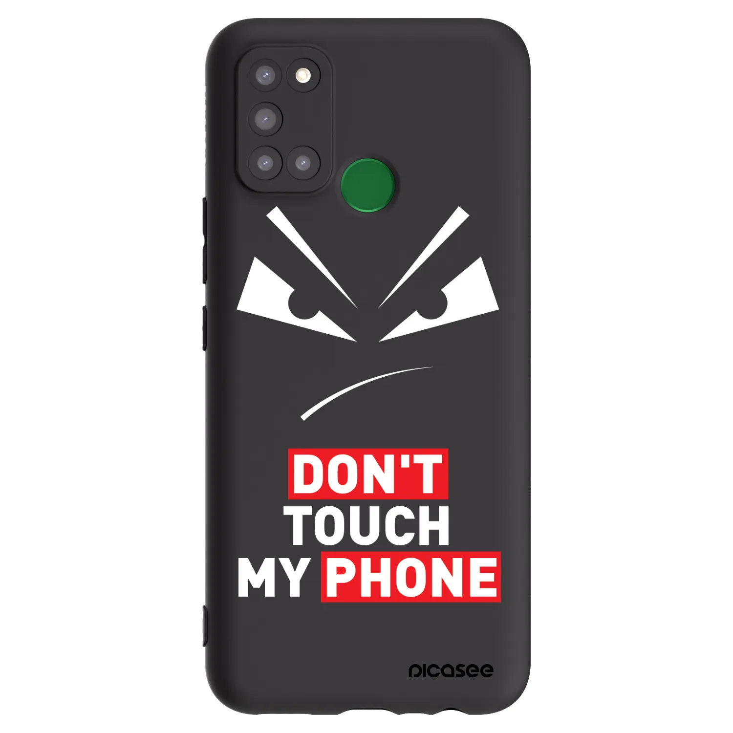 Picasee Realme 7i Hülle - Schwarzes Silikon - Evil Eye - Transparent