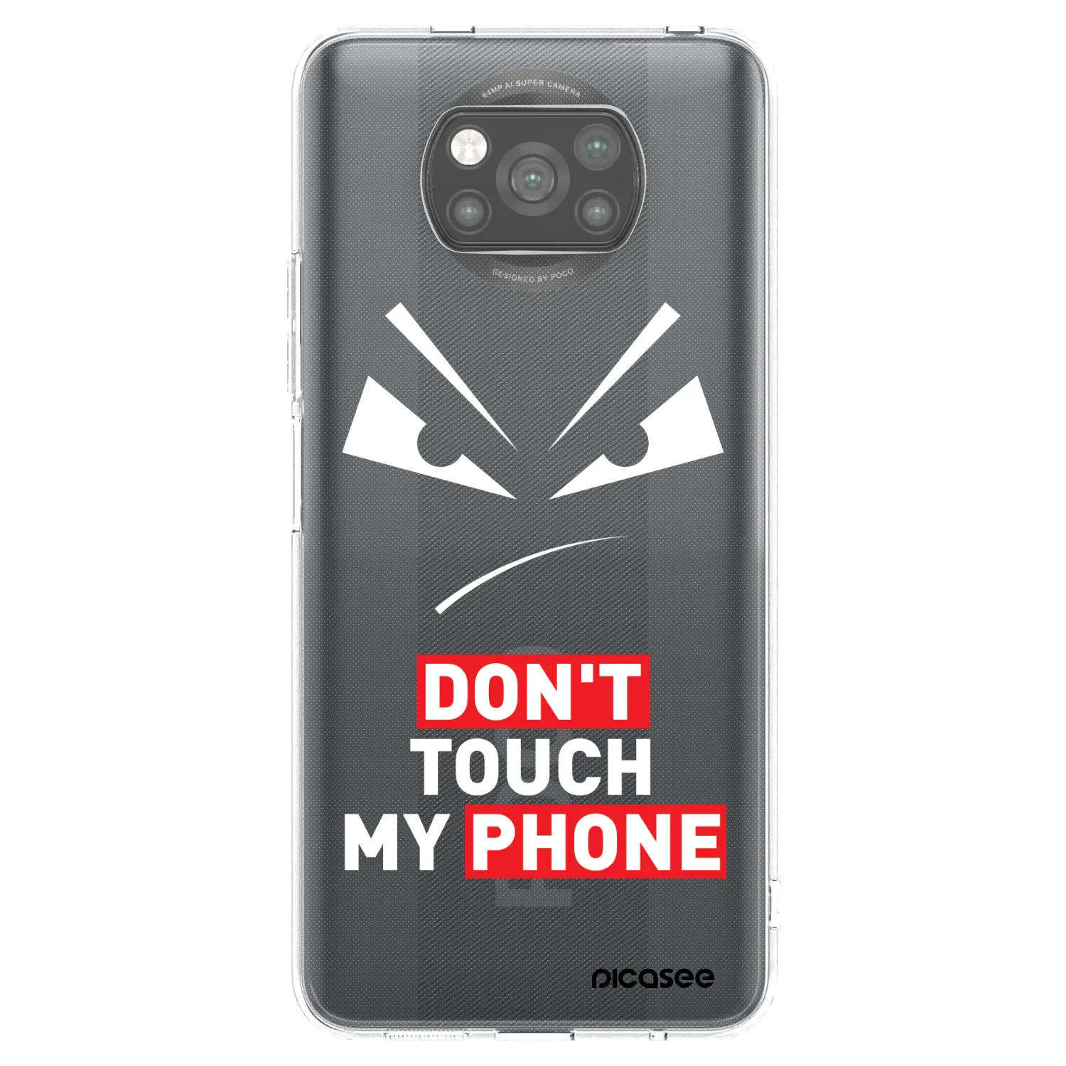 Picasee Xiaomi Poco X3 Pro Hülle - Schwarzes Silikon - Evil Eye - Transparent