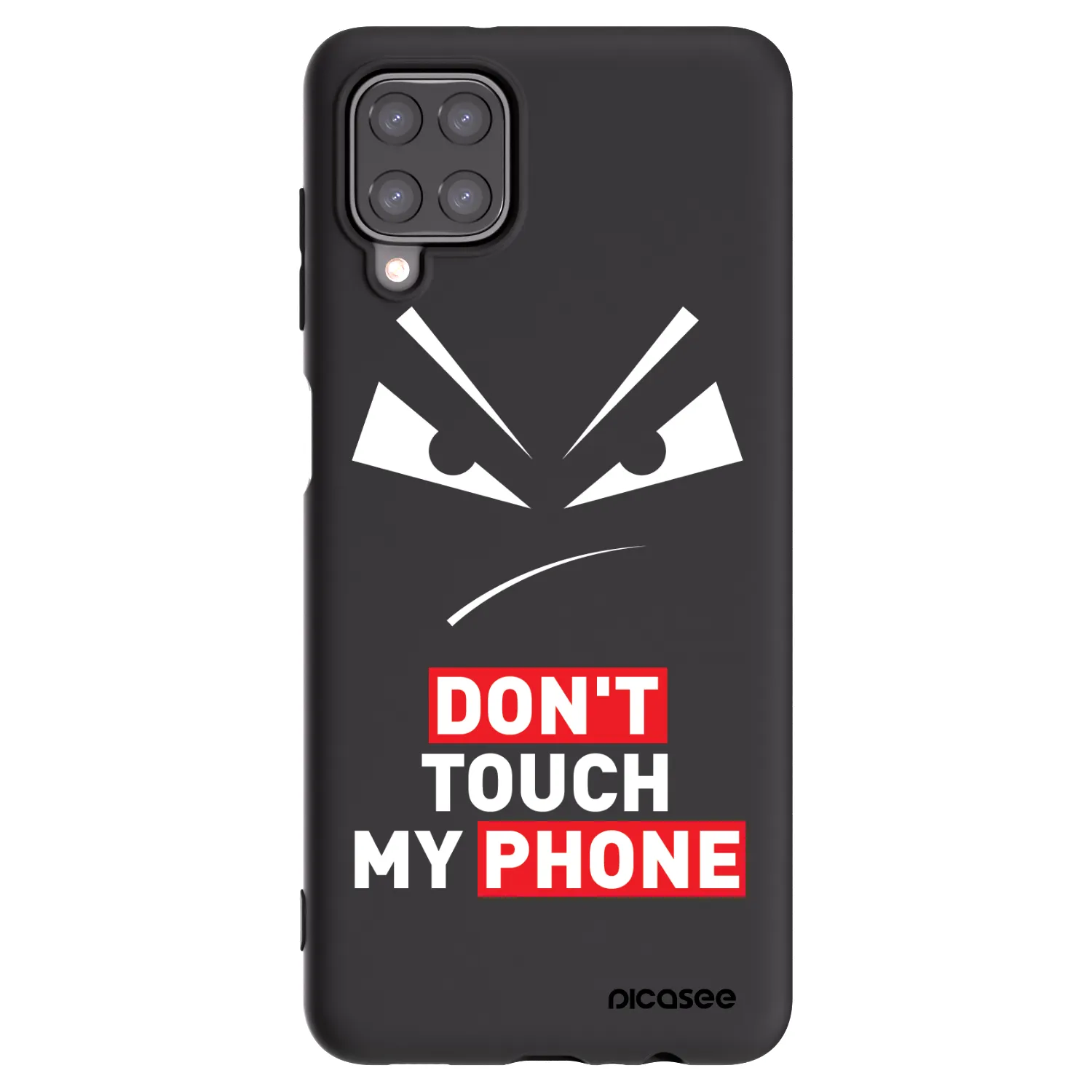 Picasee Samsung Galaxy M12 M127F Hülle - Schwarzes Silikon - Evil Eye - Transparent