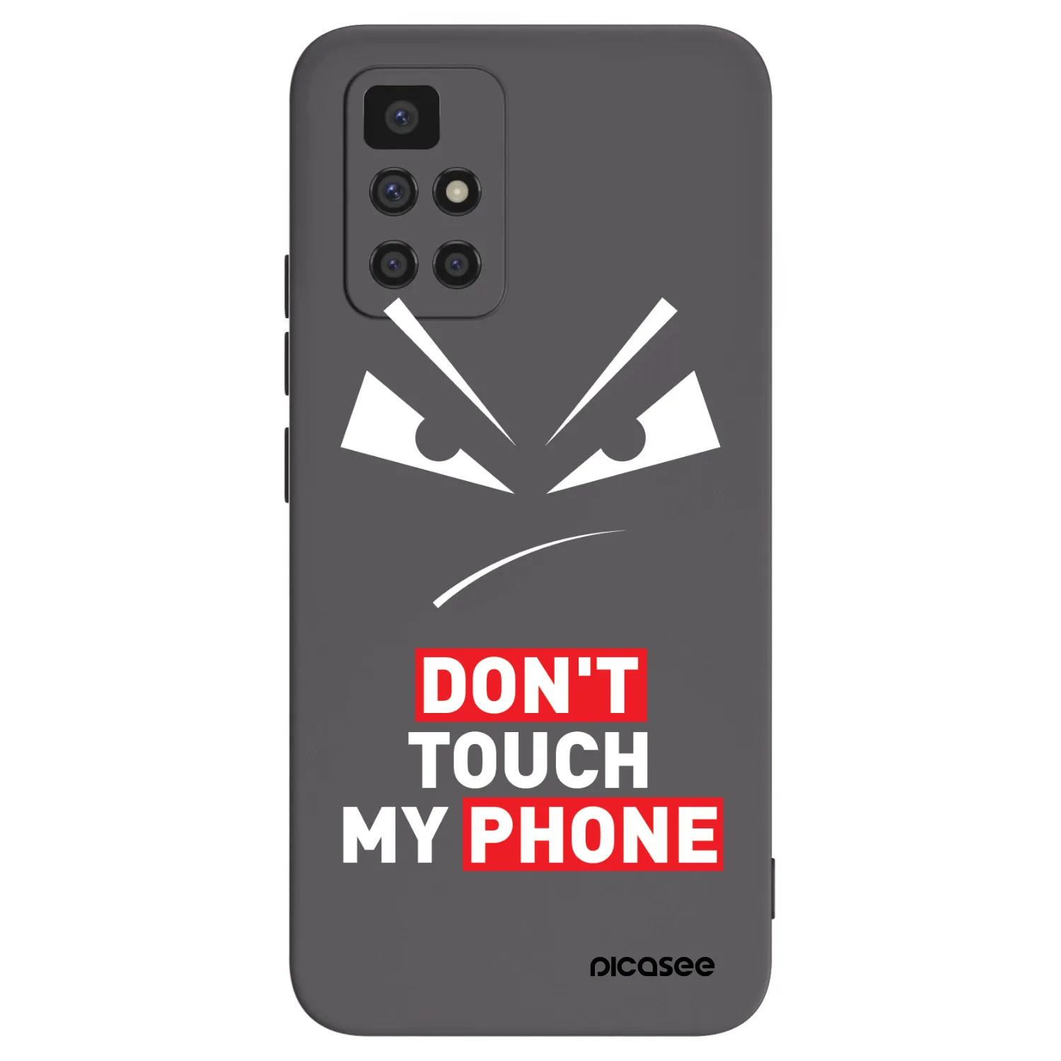 Picasee Xiaomi Redmi 10 Hülle - Schwarzes Silikon - Evil Eye - Transparent