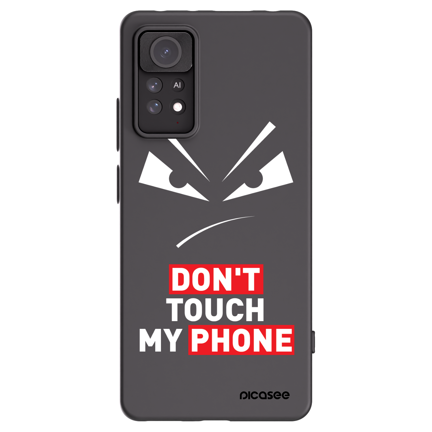 Picasee Xiaomi Redmi Note 11 Pro Hülle - Schwarzes Silikon - Evil Eye - Transparent