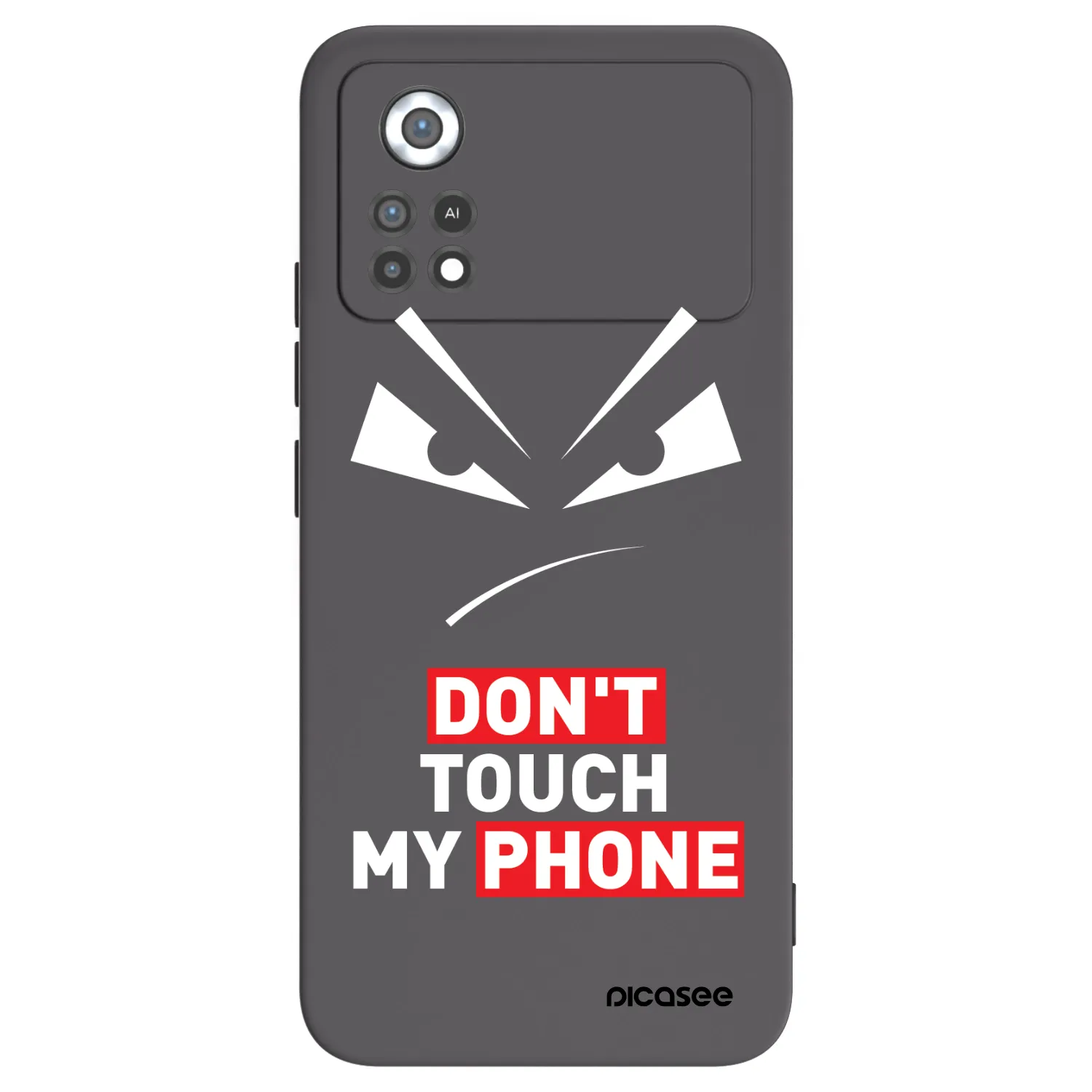 Picasee Xiaomi Poco X4 Pro 5G Hülle - Schwarzes Silikon - Evil Eye - Transparent