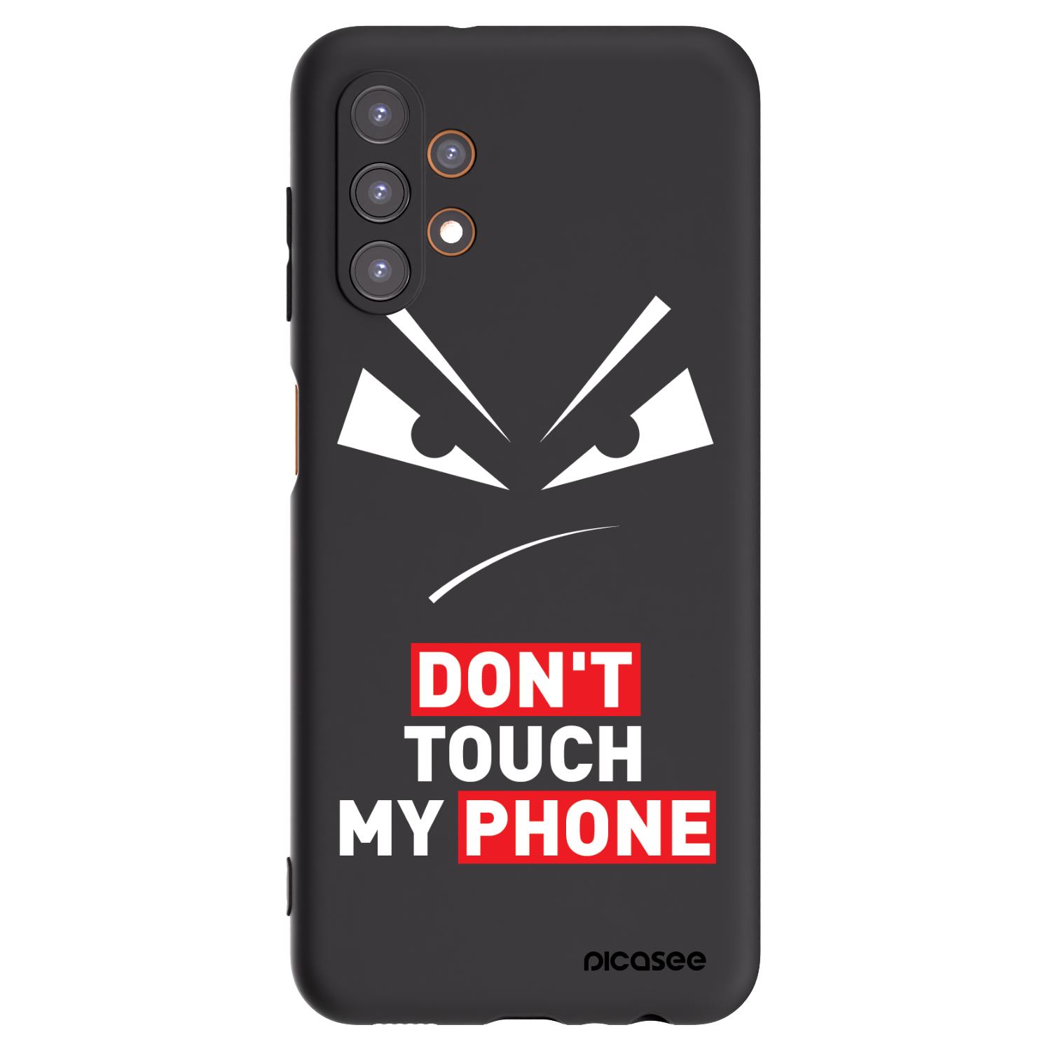 Picasee Samsung Galaxy A13 4G A135 Hülle - Schwarzes Silikon - Evil Eye - Transparent