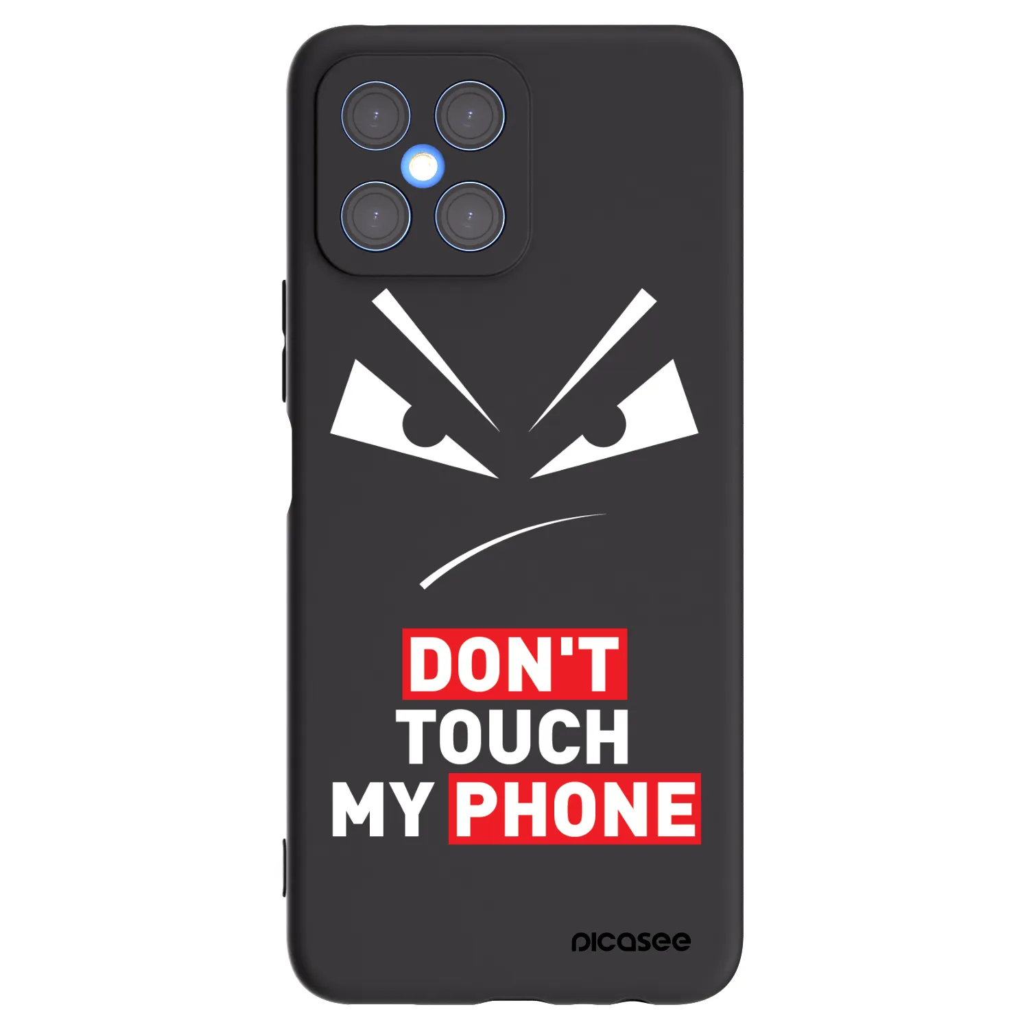 Picasee Honor X8 4G Hülle - Schwarzes Silikon - Evil Eye - Transparent