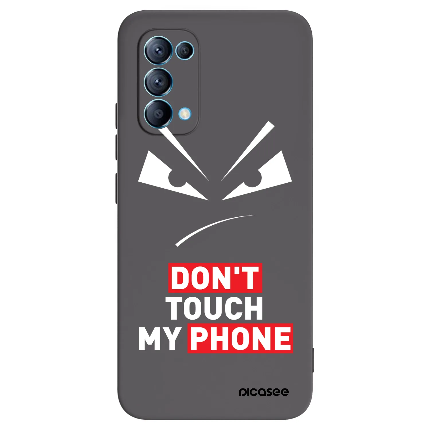 Picasee OPPO Reno 5 5G Hülle - Schwarzes Silikon - Evil Eye - Transparent