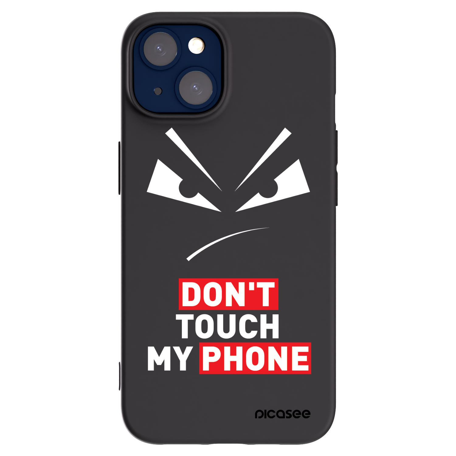 Picasee Apple iPhone 14 Hülle - Schwarzes Silikon - Evil Eye - Transparent