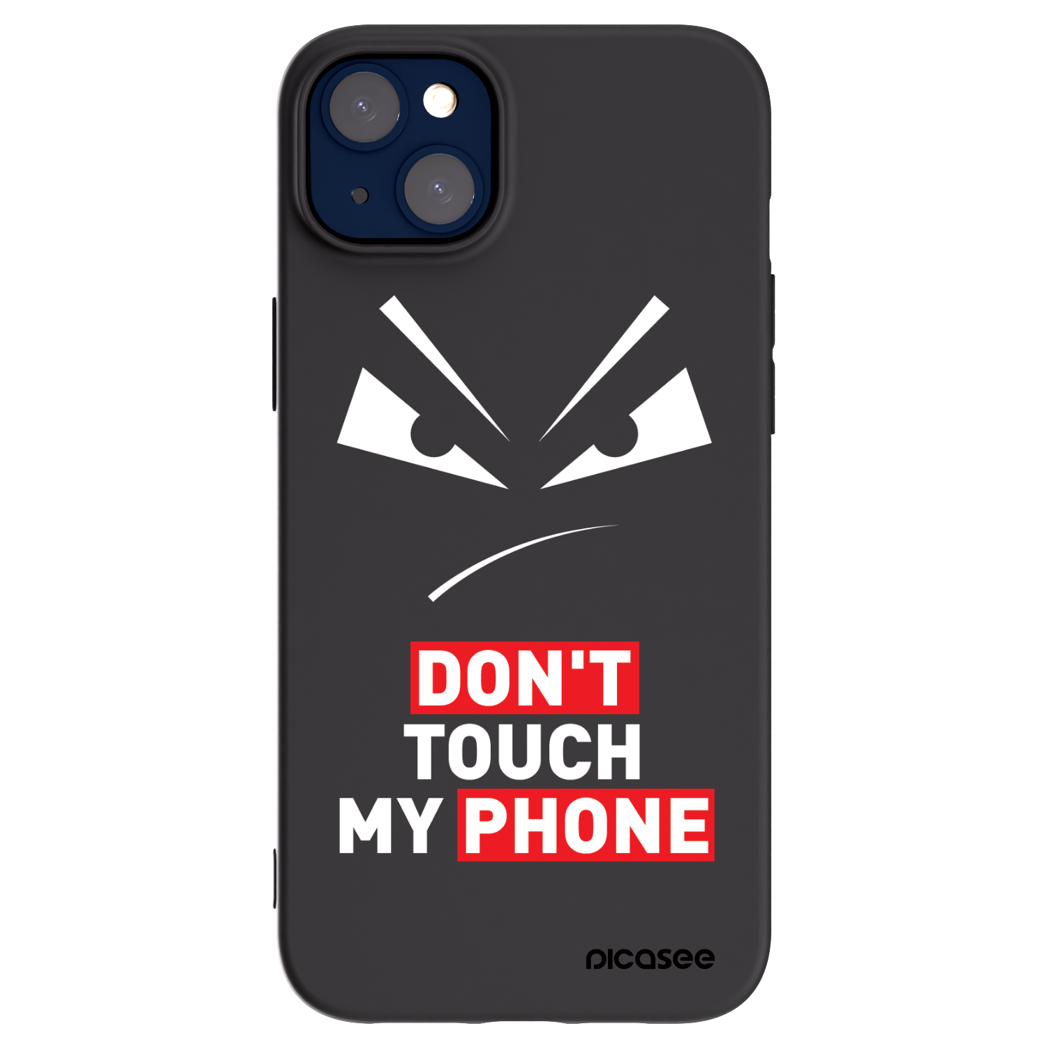 Picasee Apple iPhone 14 Plus Hülle - Schwarzes Silikon - Evil Eye - Transparent