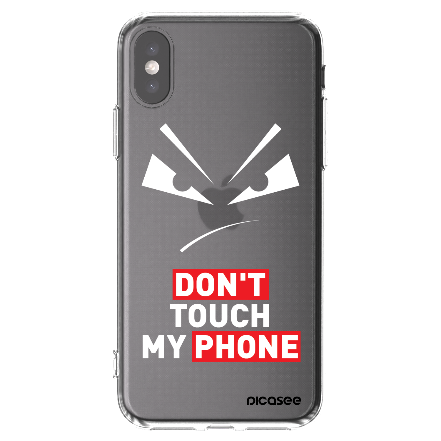 Picasee Apple iPhone X/XS Hülle - Transparentes Silikon - Evil Eye - Transparent
