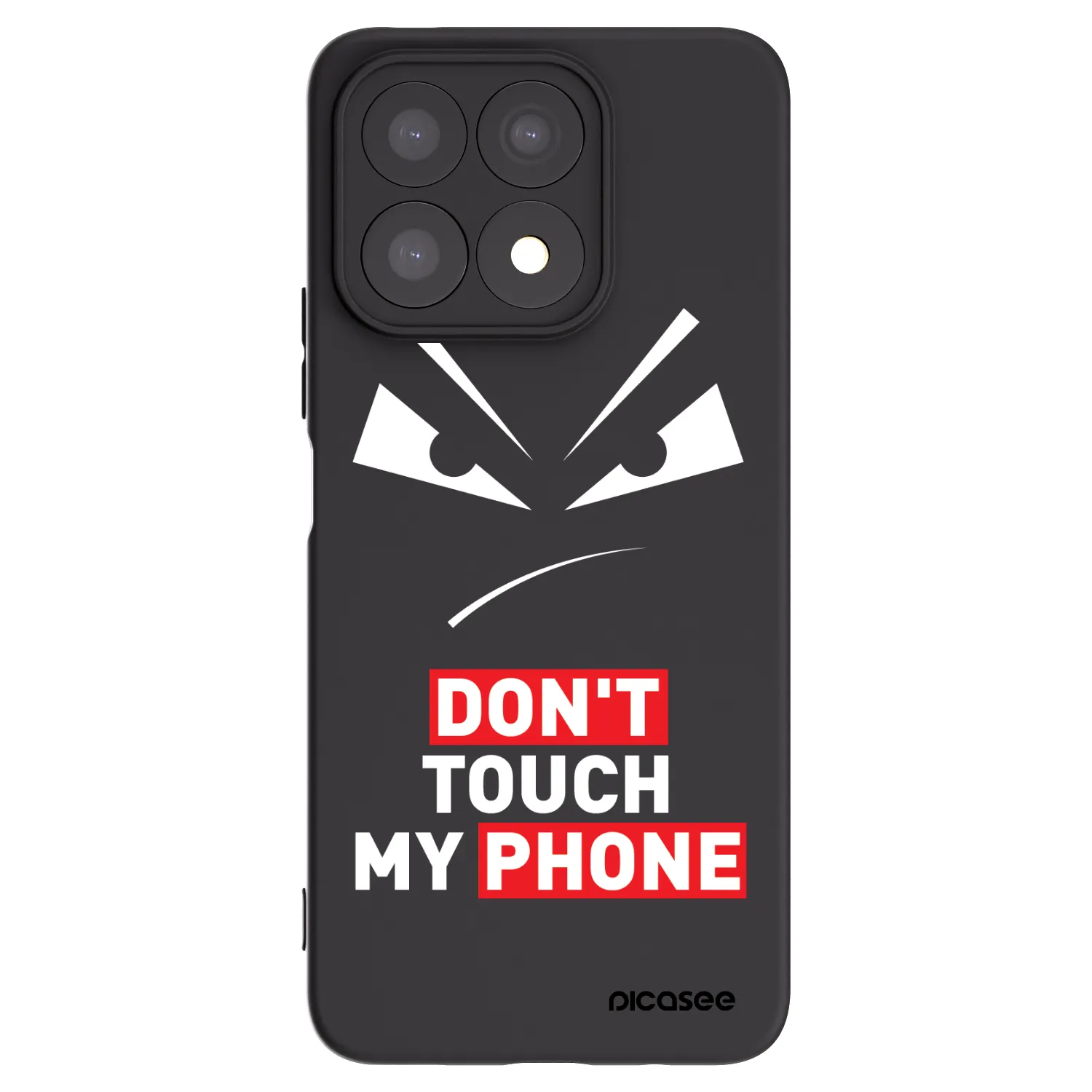 Picasee Honor X8a Hülle - Schwarzes Silikon - Evil Eye - Transparent