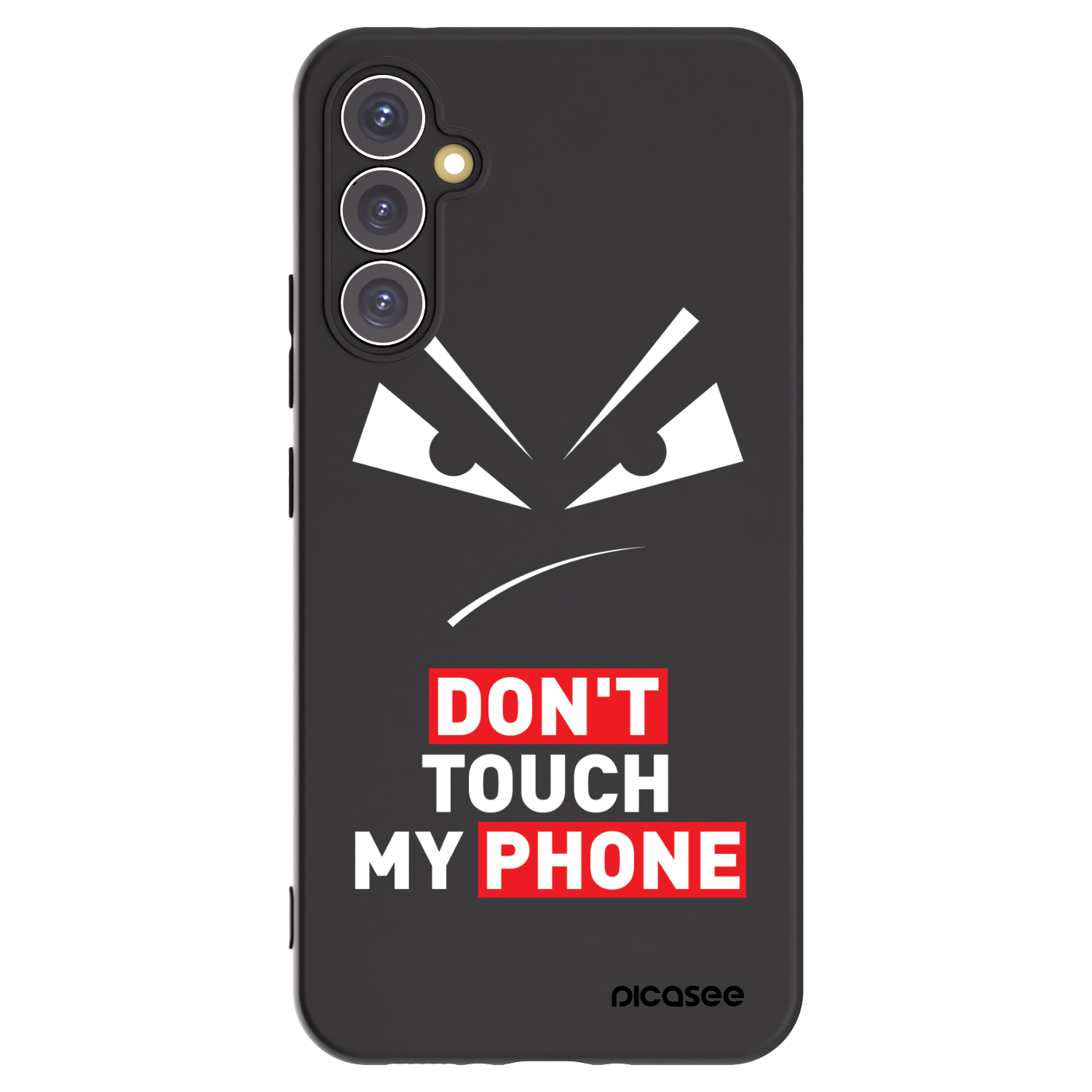 Picasee Samsung Galaxy A34 5G A346B Hülle - Schwarzes Silikon - Evil Eye - Transparent