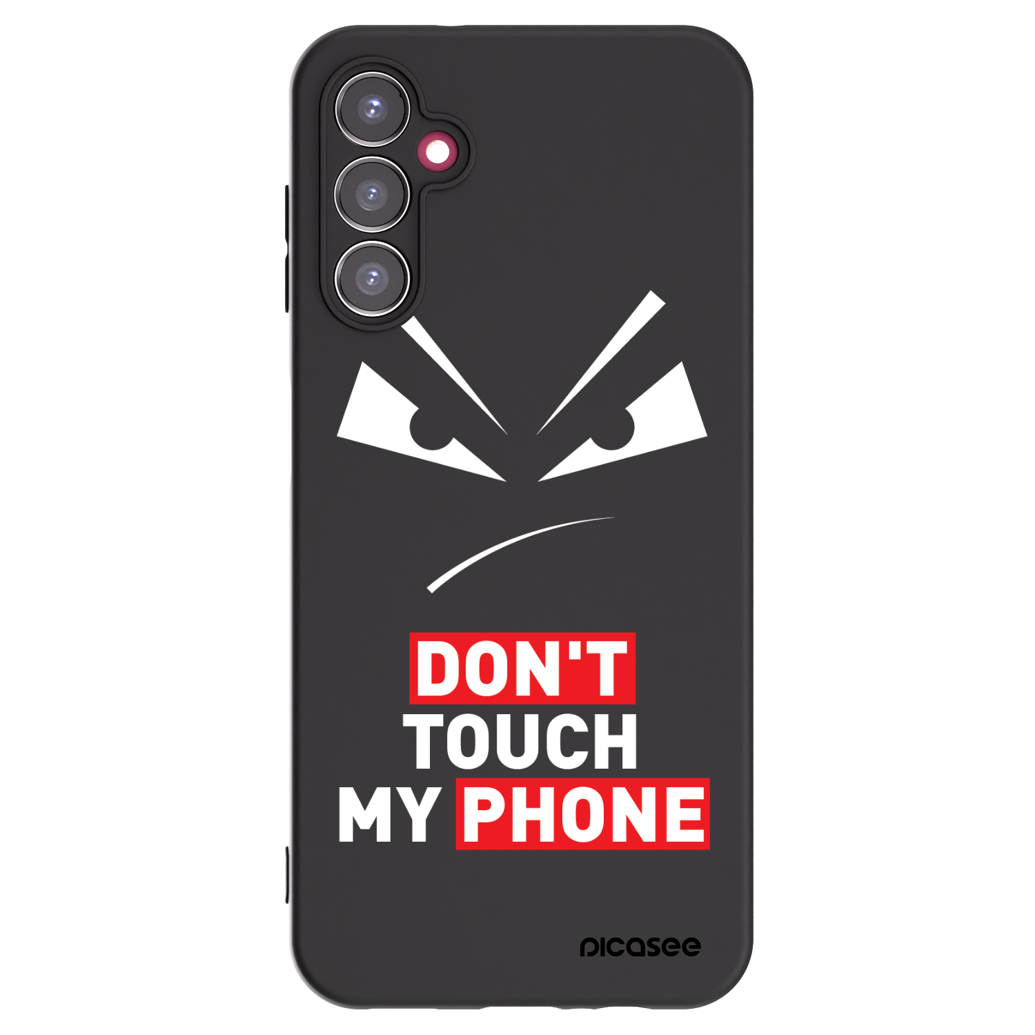 Picasee Samsung Galaxy A14 4G A145R Hülle - Schwarzes Silikon - Evil Eye - Transparent