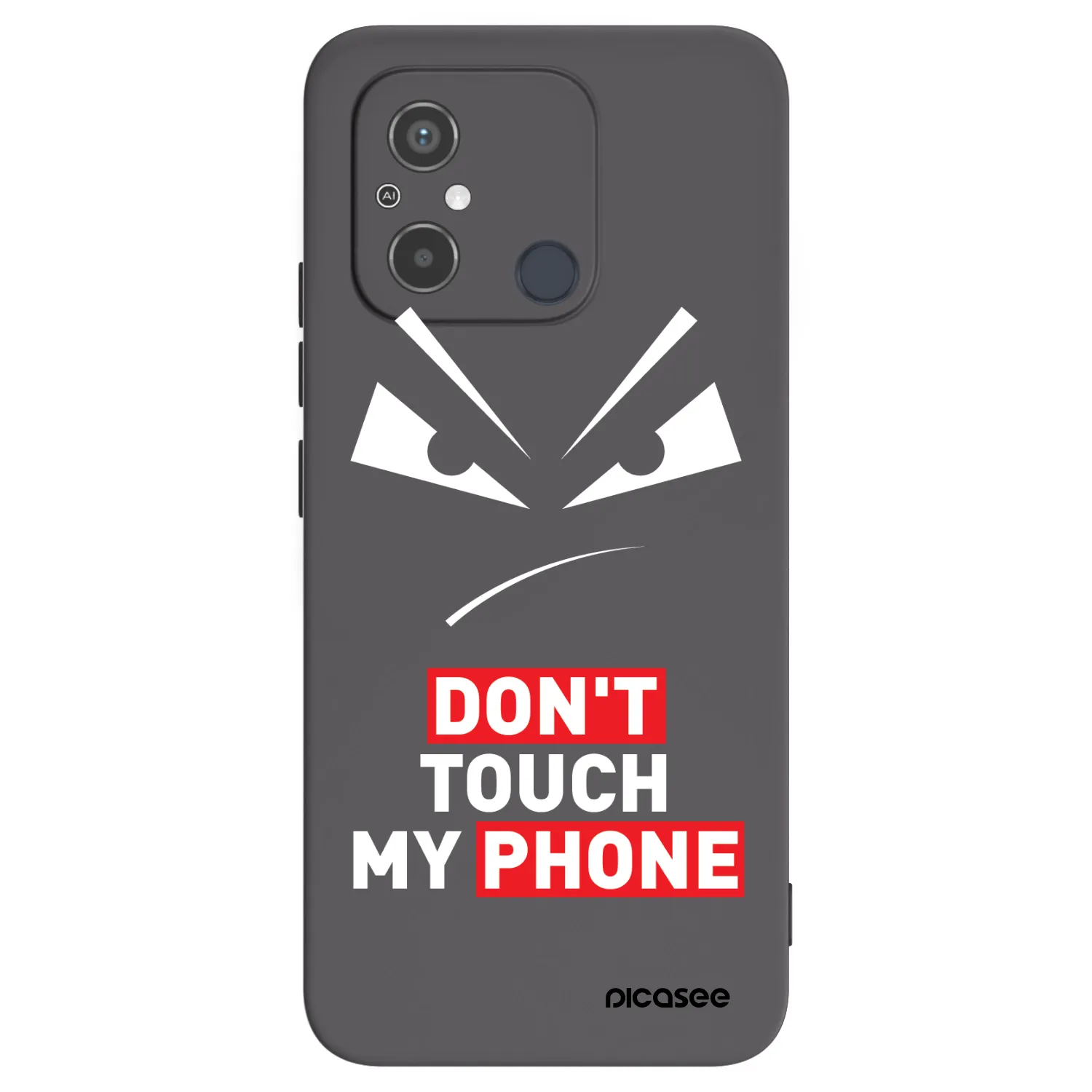 Picasee Xiaomi Redmi 12C Hülle - Schwarzes Silikon - Evil Eye - Transparent