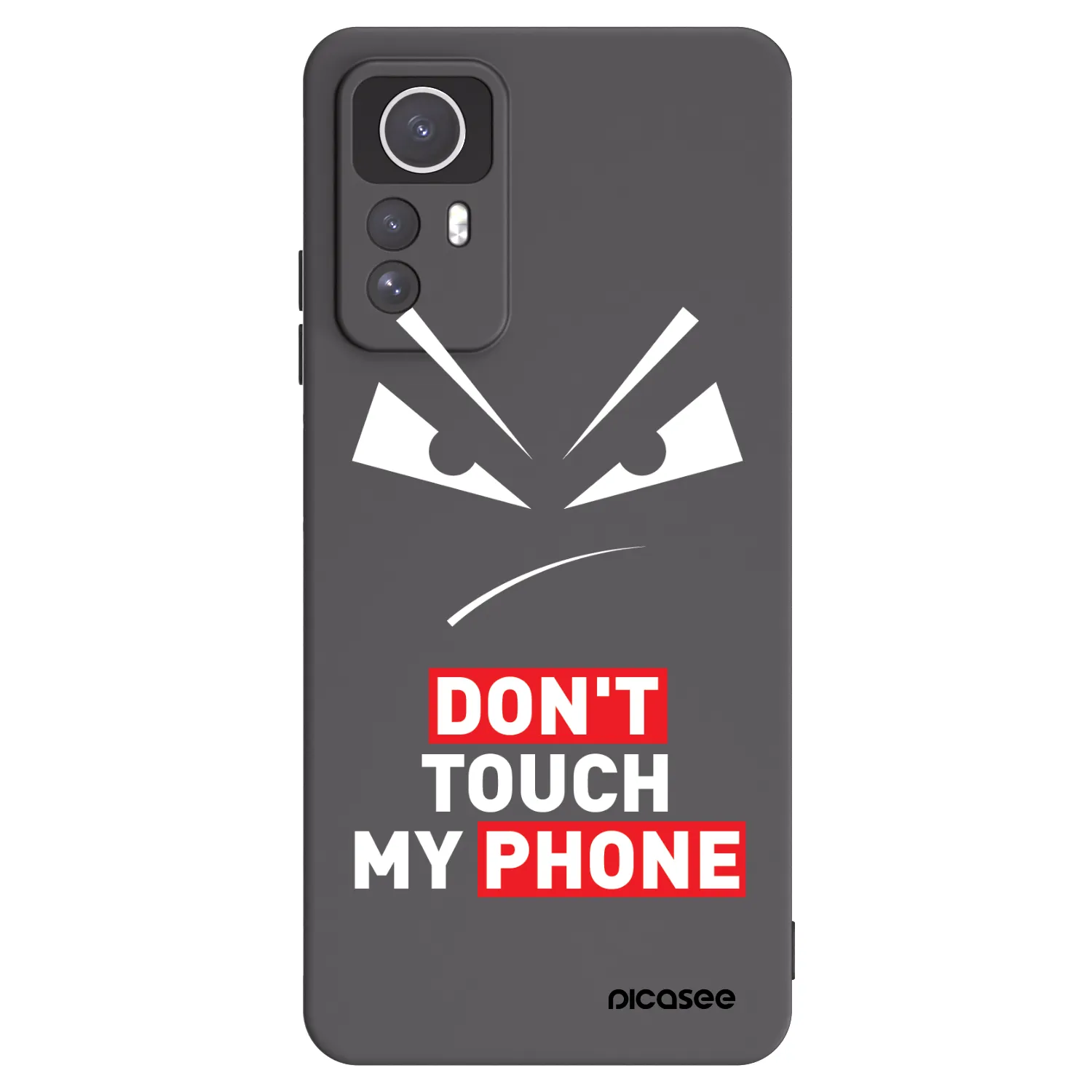 Picasee Xiaomi Redmi Note 12S Hülle - Schwarzes Silikon - Evil Eye - Transparent