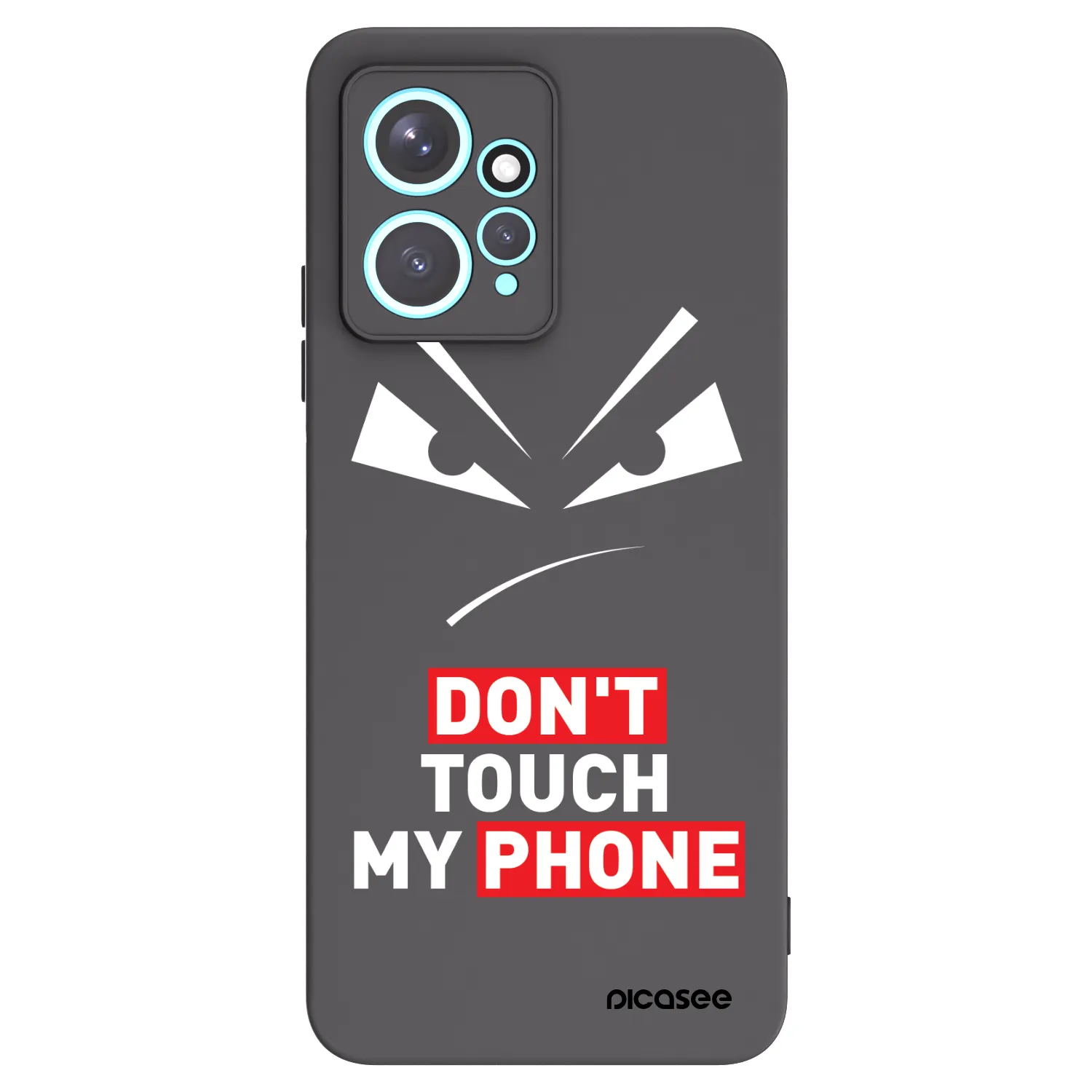 Picasee Xiaomi Redmi Note 12 4G Hülle - Schwarzes Silikon - Evil Eye - Transparent