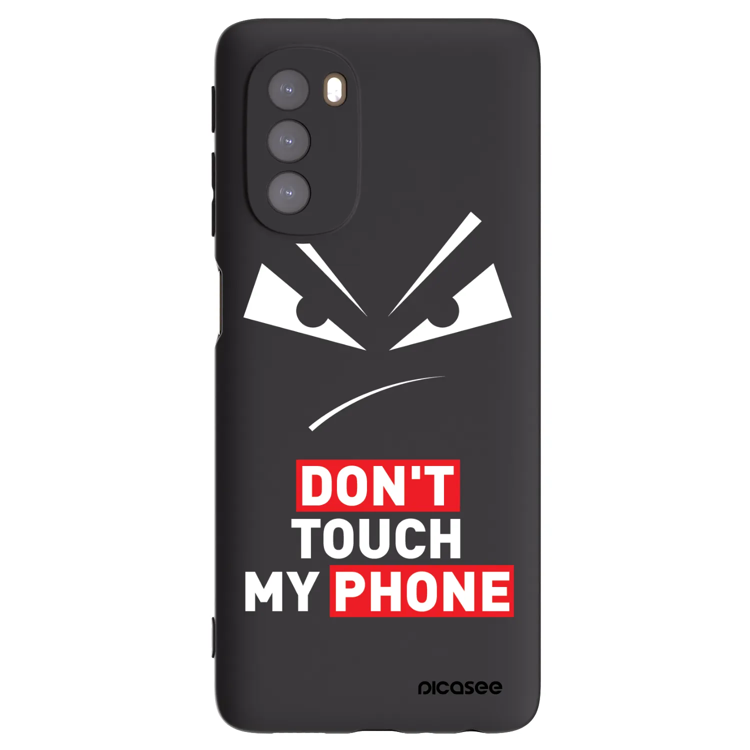 Picasee Motorola Moto G51 Hülle - Schwarzes Silikon - Evil Eye - Transparent