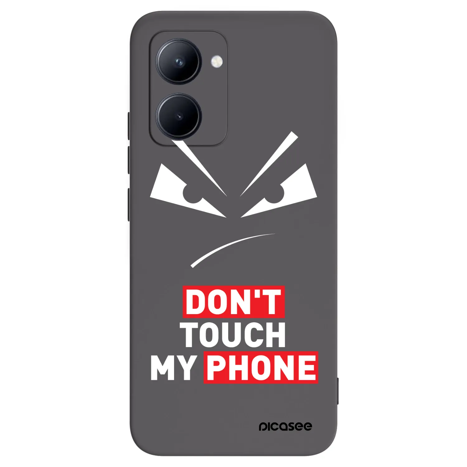 Picasee Realme C33 (2023) Hülle - Schwarzes Silikon - Evil Eye - Transparent