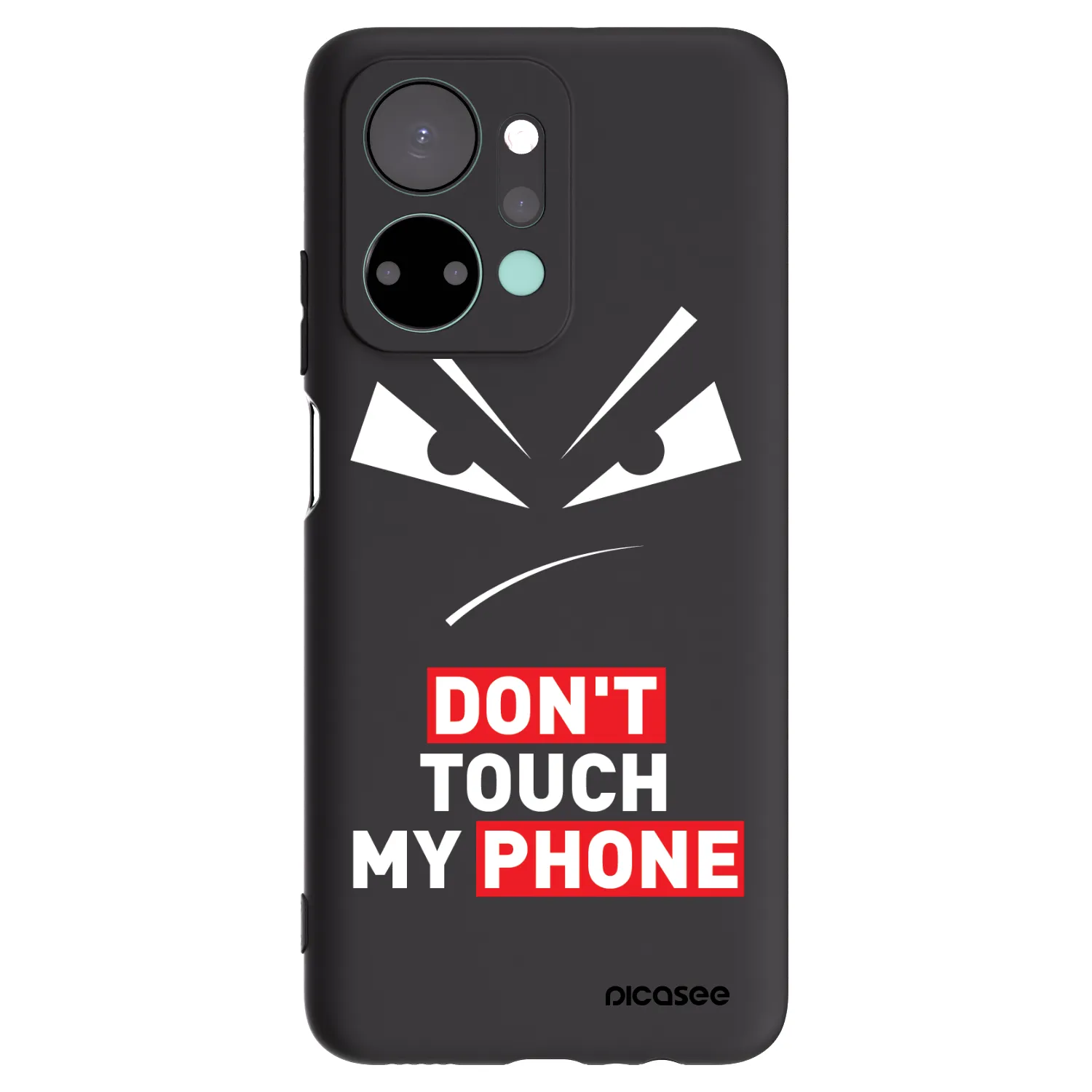 Picasee Honor X7a Hülle - Schwarzes Silikon - Evil Eye - Transparent