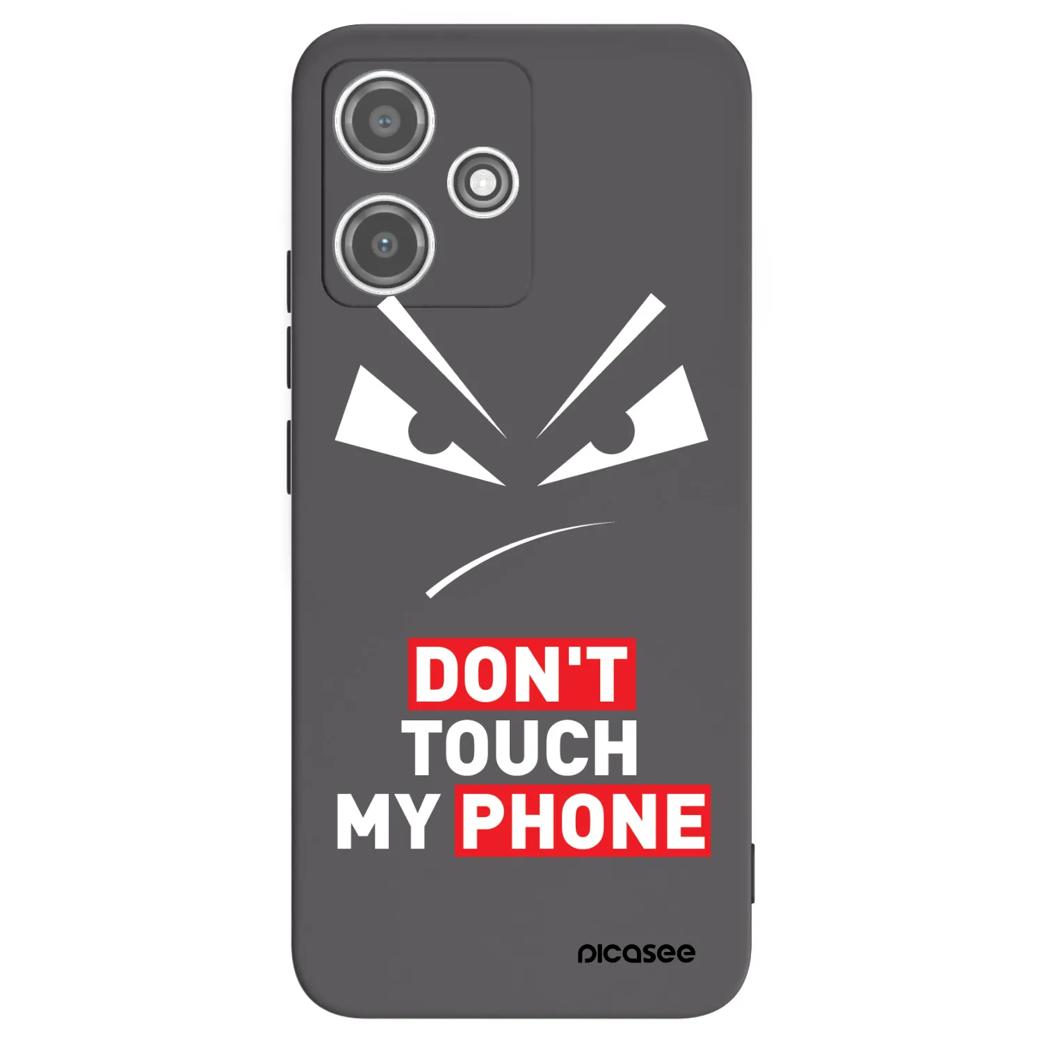 Picasee Xiaomi Redmi 12 5G Hülle - Schwarzes Silikon - Evil Eye - Transparent