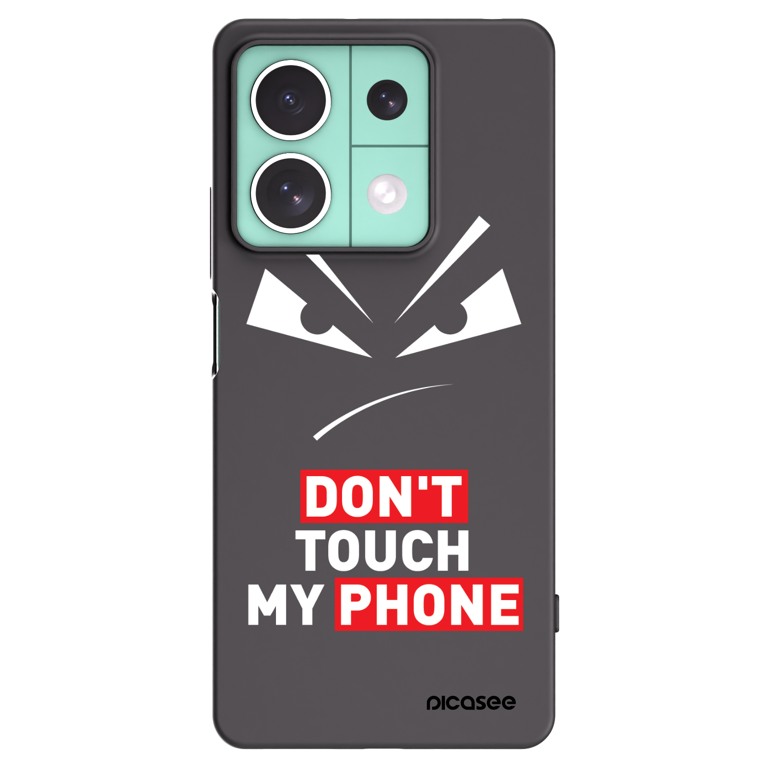 Picasee Xiaomi Redmi Note 13 5G Hülle - Schwarzes Silikon - Evil Eye - Transparent