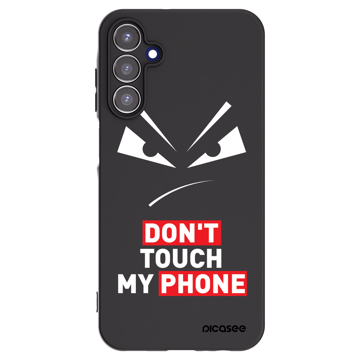 Picasee Samsung Galaxy A15 A155F 4G Hülle - Schwarzes Silikon - Evil Eye - Transparent