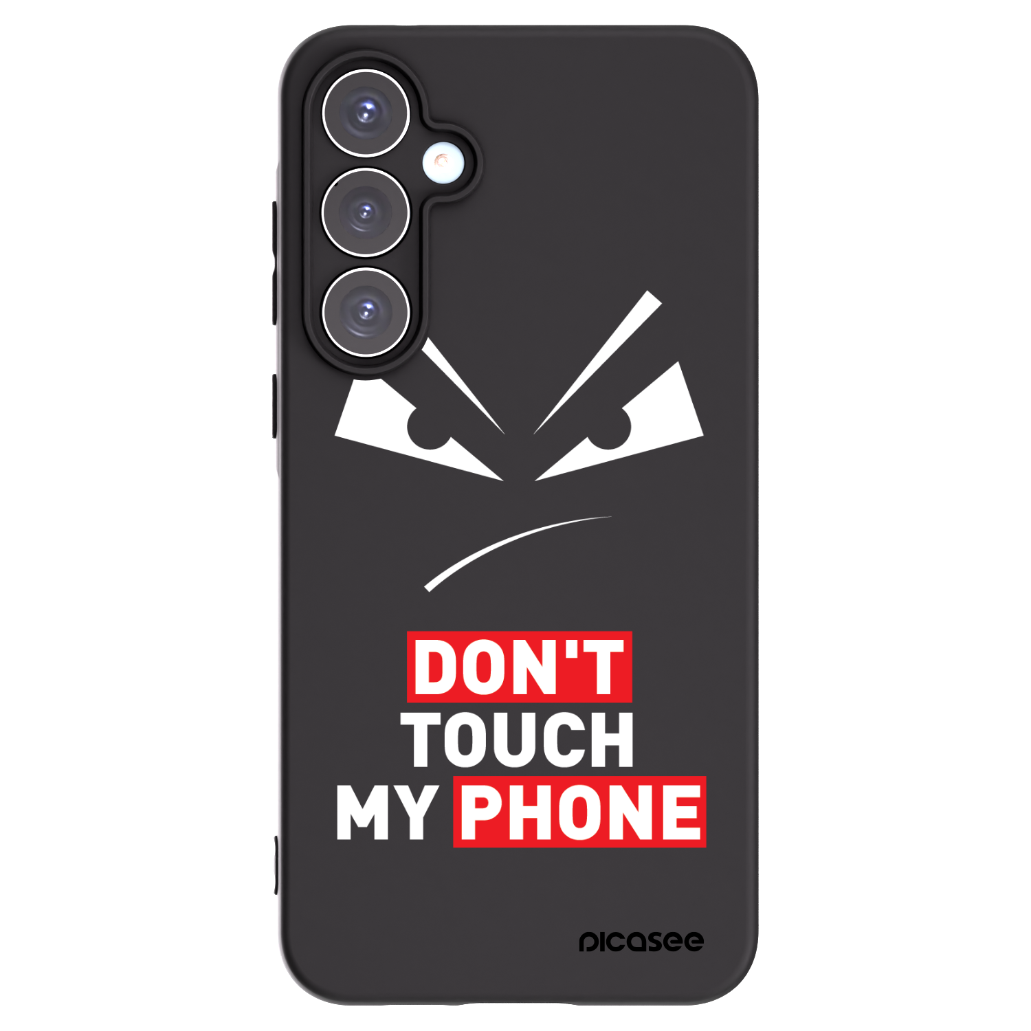 Picasee Samsung Galaxy A55 5G A556B Hülle - Schwarzes Silikon - Evil Eye - Transparent