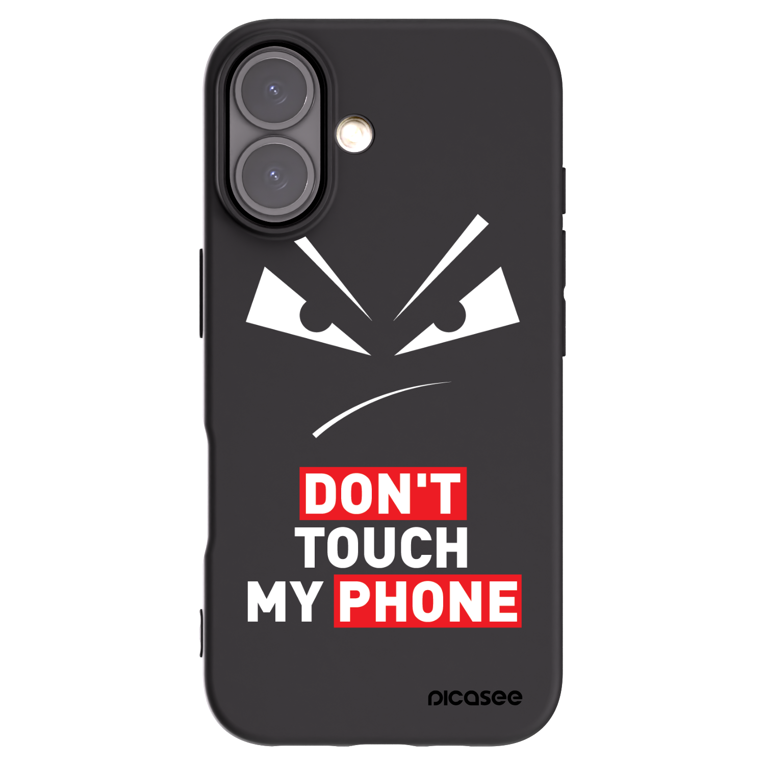 Picasee Apple iPhone 16 Hülle - Schwarzes Silikon - Evil Eye - Transparent