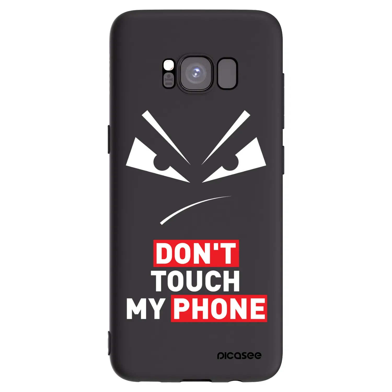 Picasee Samsung Galaxy S8 G950F Hülle - Schwarzes Silikon - Evil Eye - Transparent