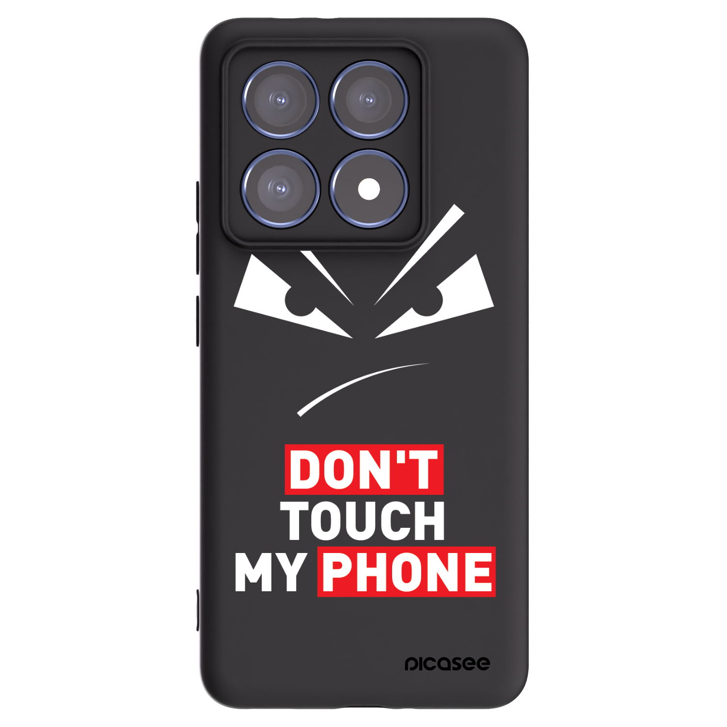 Picasee Xiaomi 14T Pro Hülle - Schwarzes Silikon - Evil Eye - Transparent