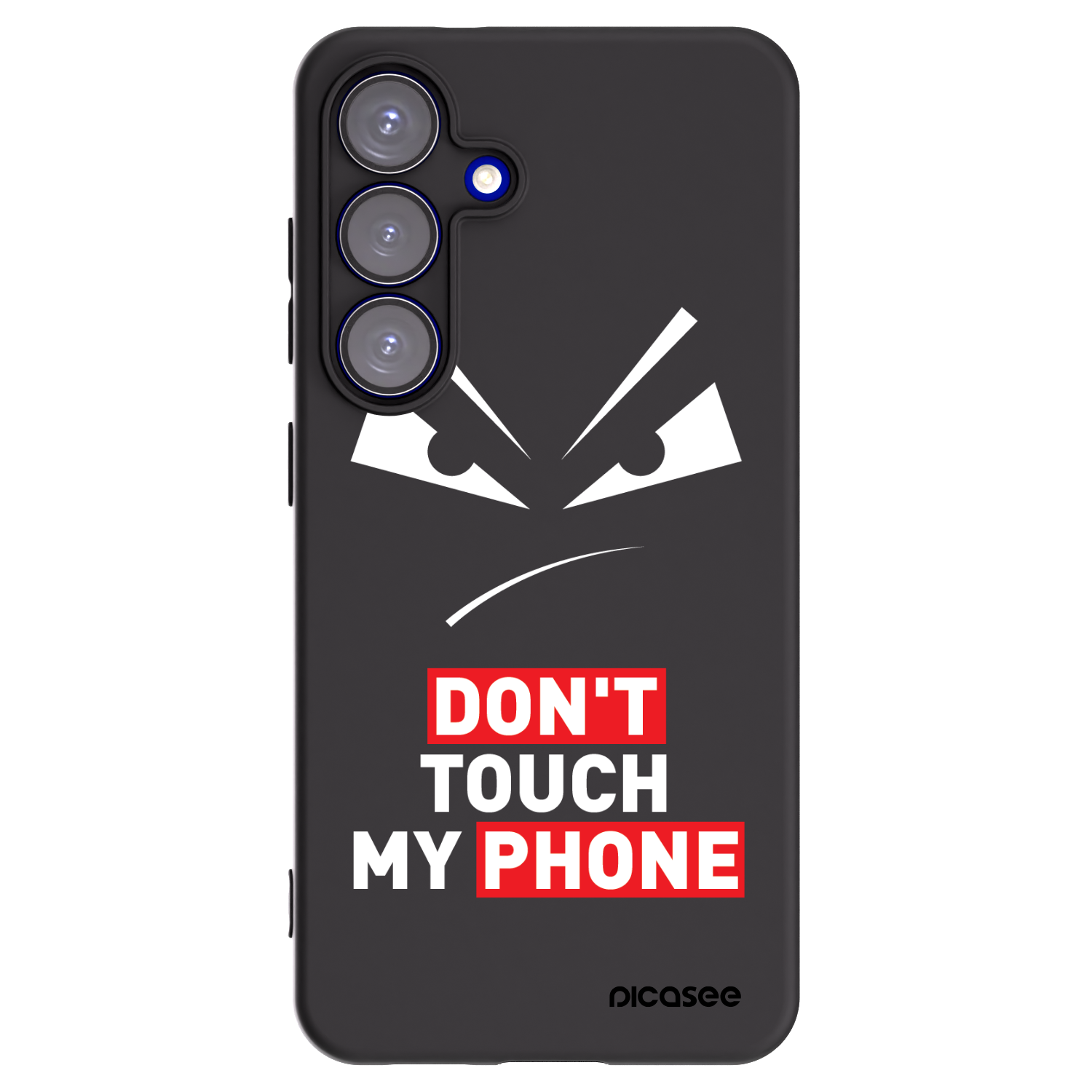 Picasee Samsung Galaxy S25 5G Hülle - Schwarzes Silikon - Evil Eye - Transparent