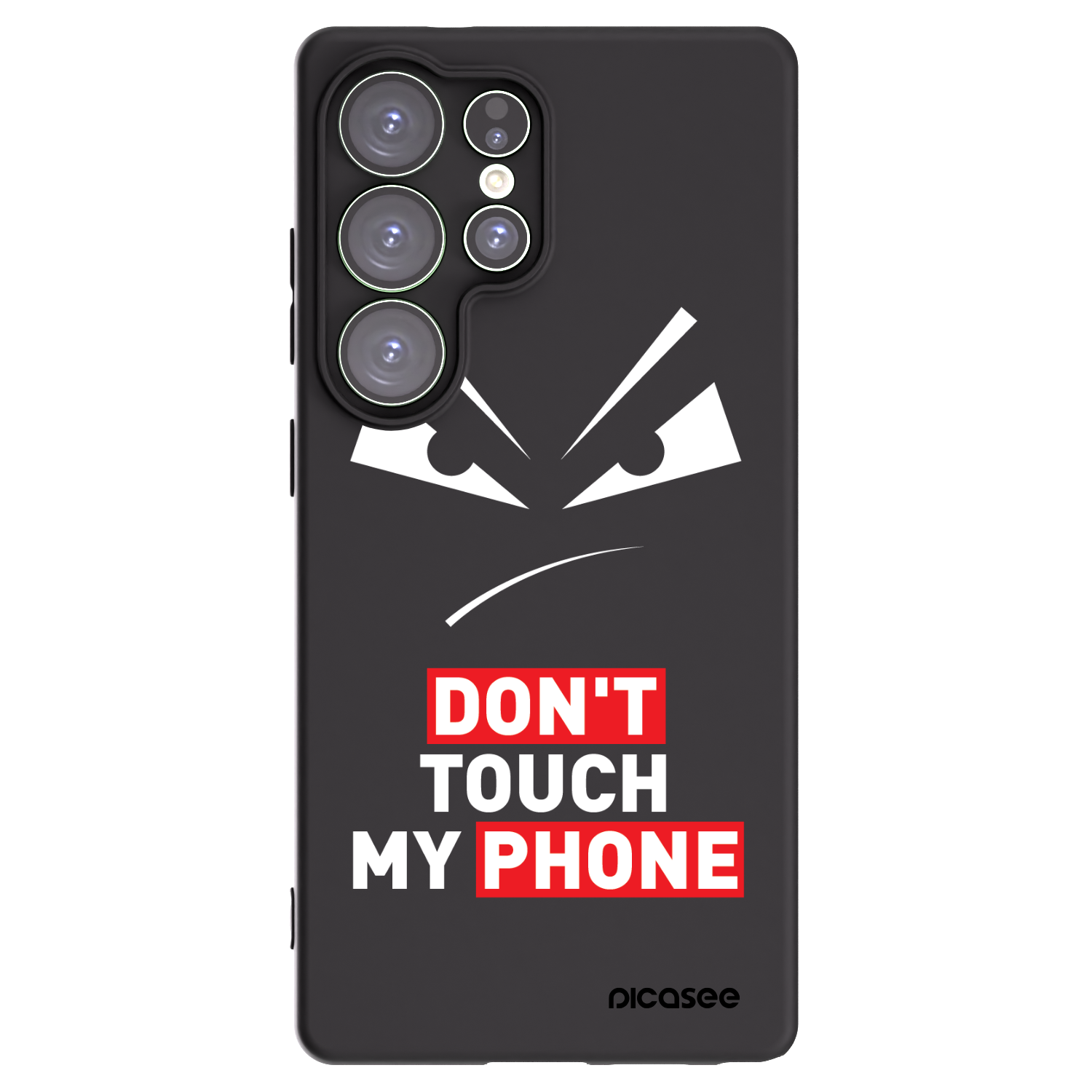 Picasee Samsung Galaxy S25 Ultra 5G Hülle - Schwarzes Silikon - Evil Eye - Transparent