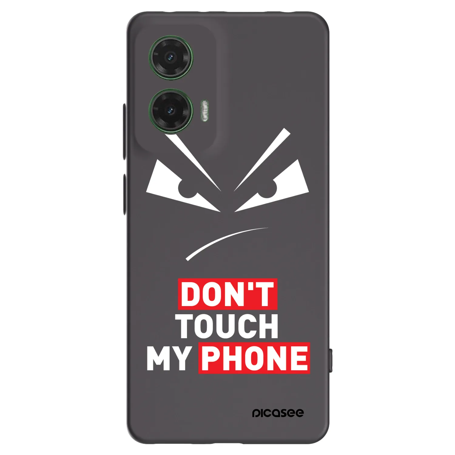 Picasee Motorola Moto G35 5G Hülle - Schwarzes Silikon - Evil Eye - Transparent