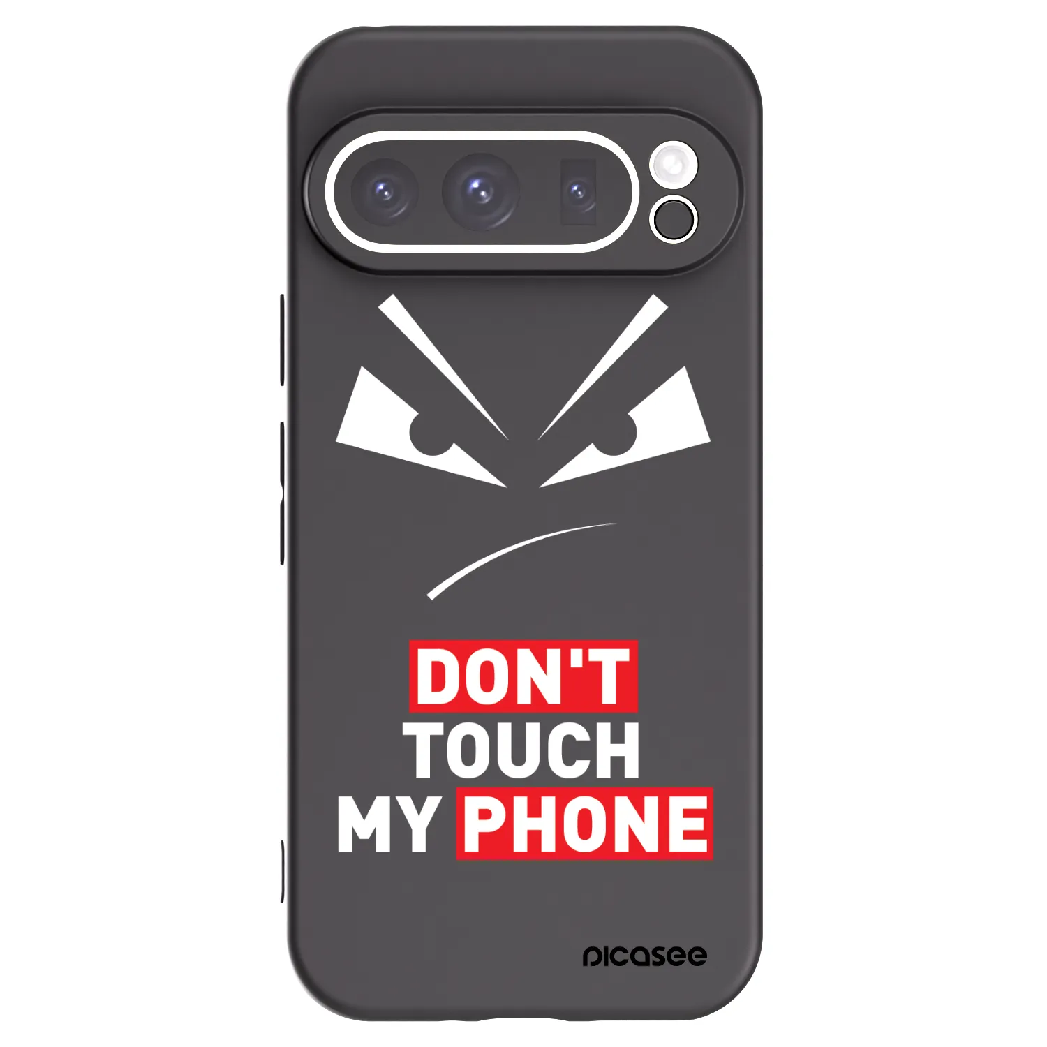Picasee Google Pixel 9 Pro Hülle - Schwarzes Silikon - Evil Eye - Transparent