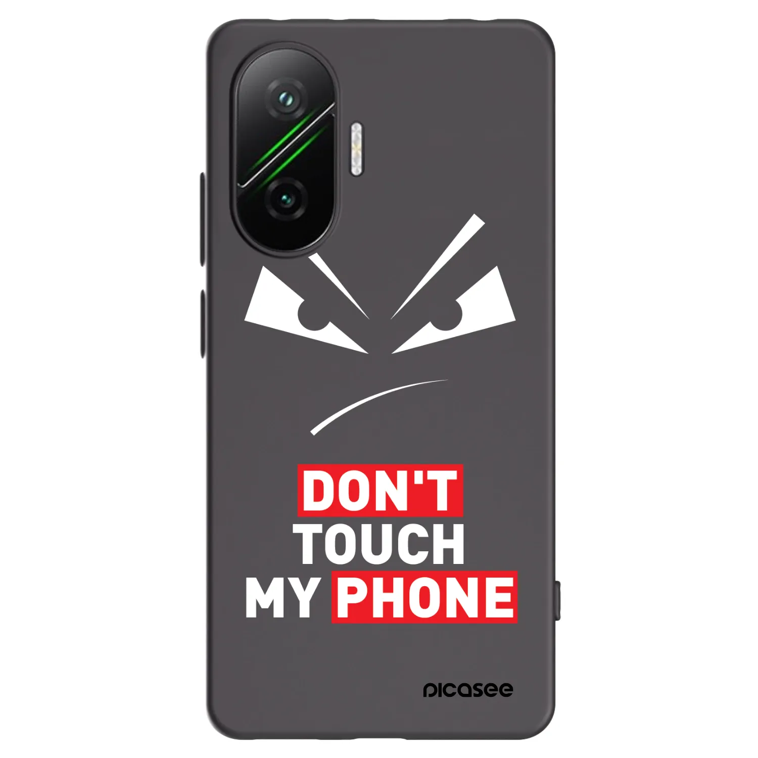 Picasee Xiaomi Poco F7 Pro 5G Hülle - Schwarzes Silikon - Evil Eye - Transparent