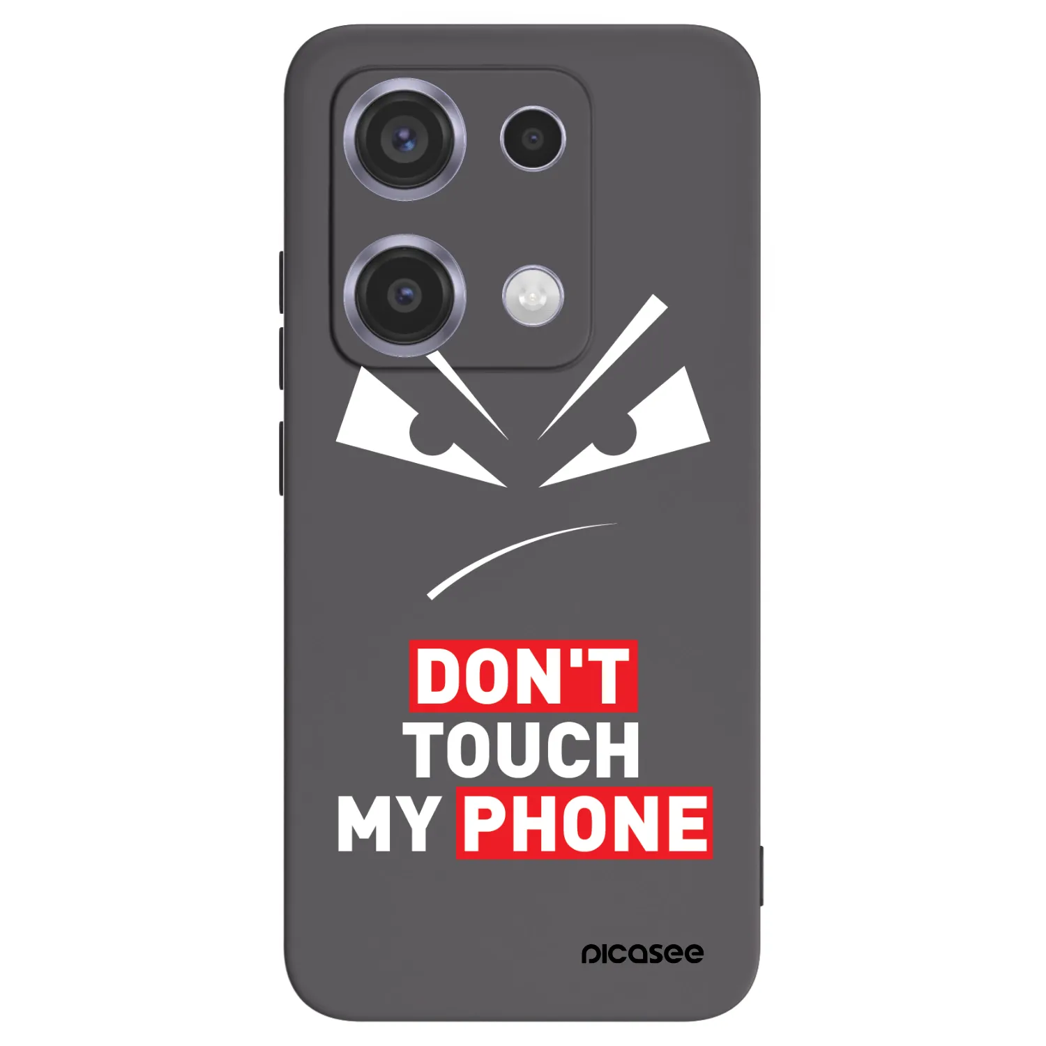 Picasee Xiaomi Redmi Note 14S Hülle - Schwarzes Silikon - Evil Eye - Transparent