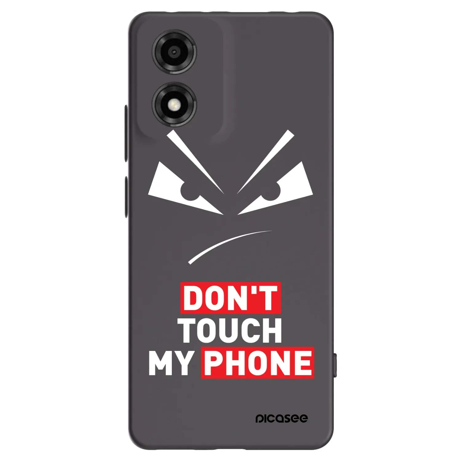 Picasee Motorola Moto E14 Hülle - Schwarzes Silikon - Evil Eye - Transparent