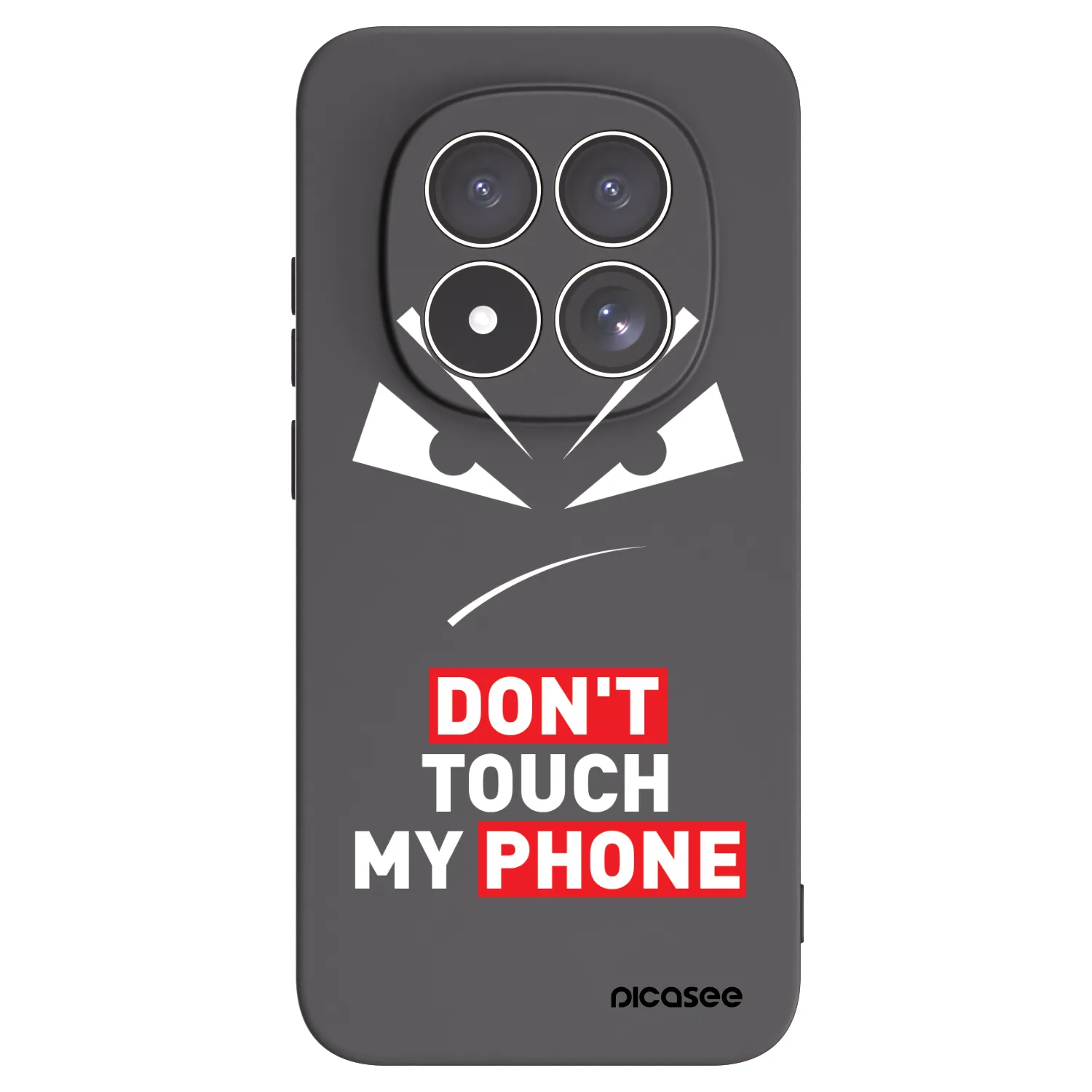 Picasee Xiaomi Redmi Note 15 Pro 4G Hülle - Schwarzes Silikon - Evil Eye - Transparent