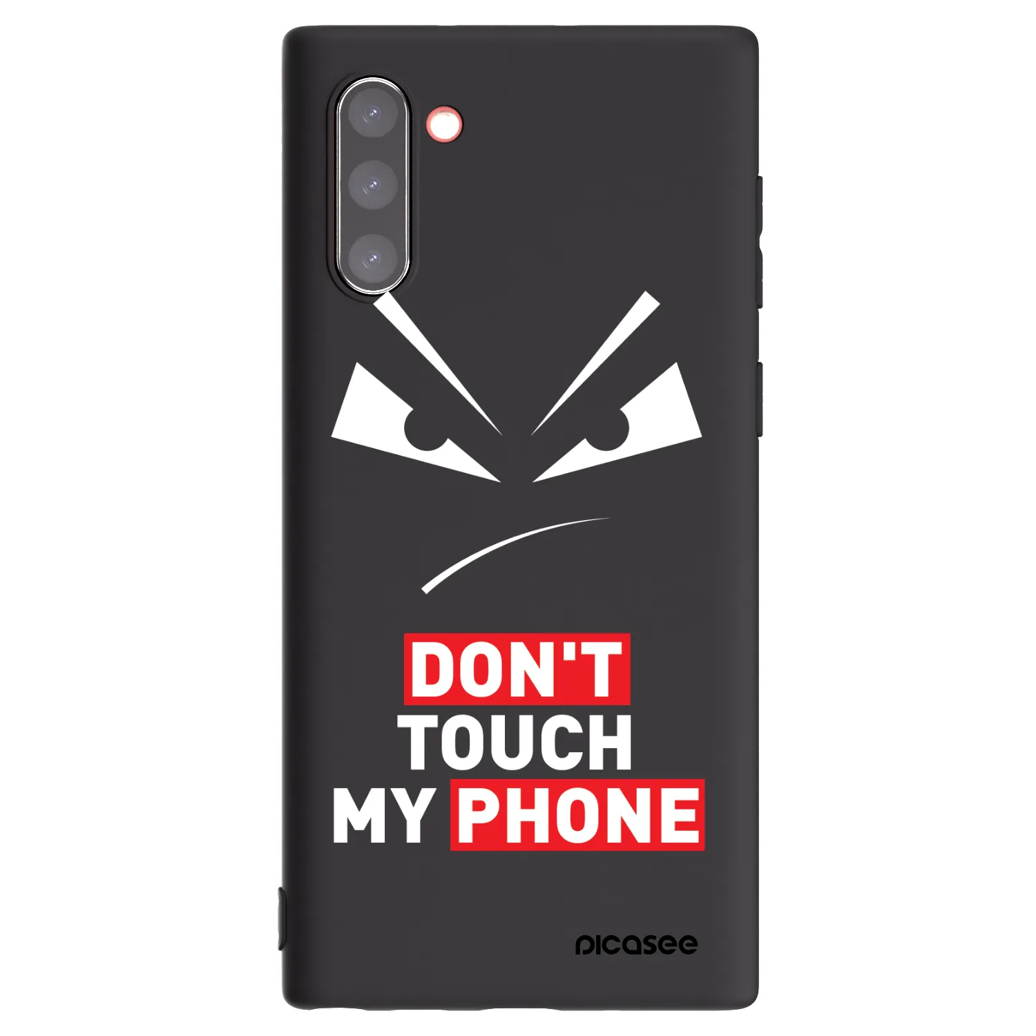 Picasee Samsung Galaxy Note 10 N970F Hülle - Schwarzes Silikon - Evil Eye - Transparent