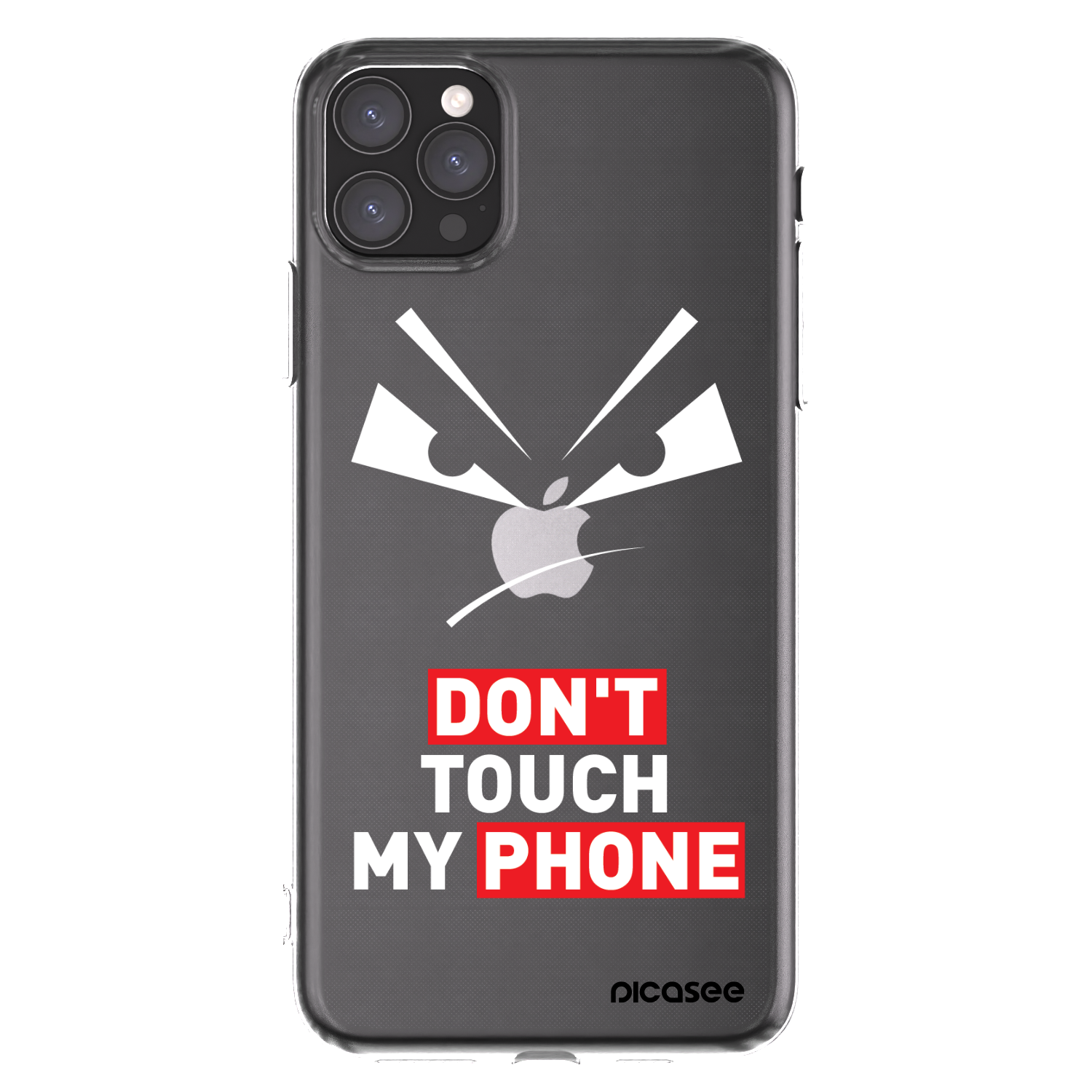 Picasee Apple iPhone 11 Pro Max Hülle - Transparentes Silikon - Evil Eye - Transparent