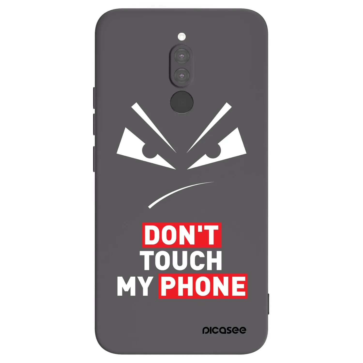 Picasee Xiaomi Redmi 8 Hülle - Schwarzes Silikon - Evil Eye - Transparent