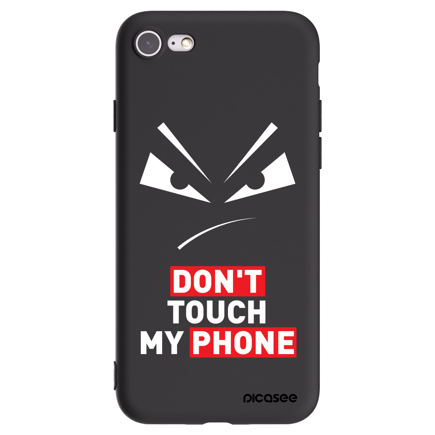 Picasee Apple iPhone SE 2020 Hülle - Schwarzes Silikon - Evil Eye - Transparent