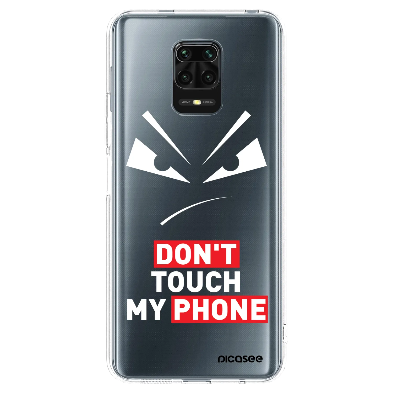Picasee Xiaomi Redmi Note 9 Pro Hülle - Transparentes Silikon - Evil Eye - Transparent
