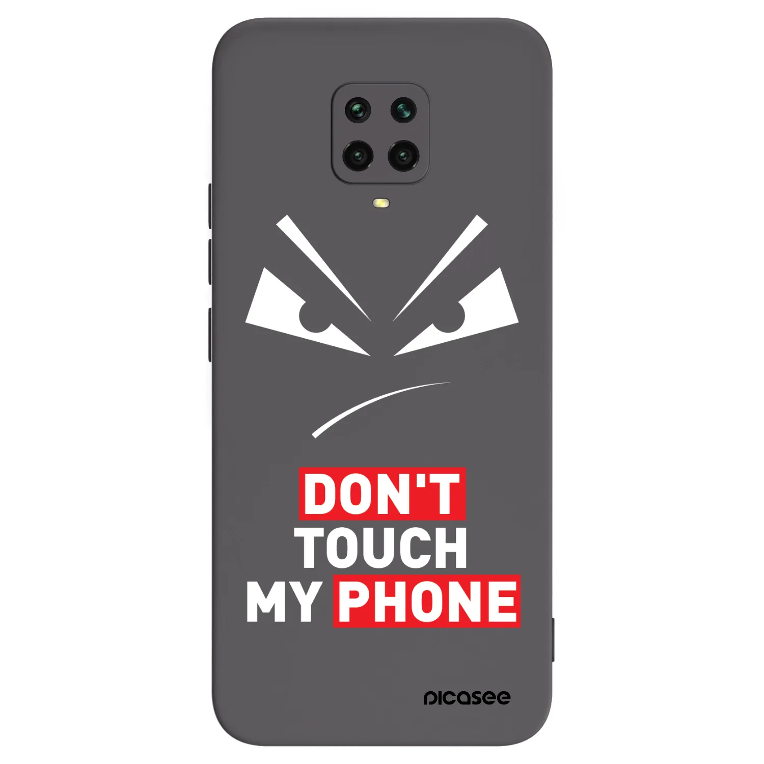 Picasee Xiaomi Redmi Note 9 Pro Hülle - Schwarzes Silikon - Evil Eye - Transparent