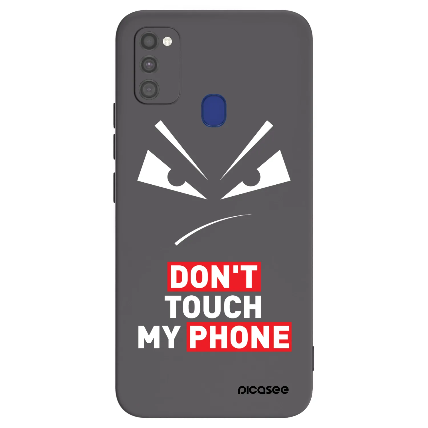 Picasee Samsung Galaxy M21 M215F Hülle - Schwarzes Silikon - Evil Eye - Transparent