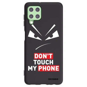 Picasee Samsung Galaxy A22 A225F 4G Hülle - Schwarzes Silikon - Evil Eye - Transparent