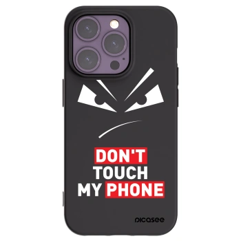 Picasee Apple iPhone 14 Pro Hülle - Schwarzes Silikon - Evil Eye - Transparent