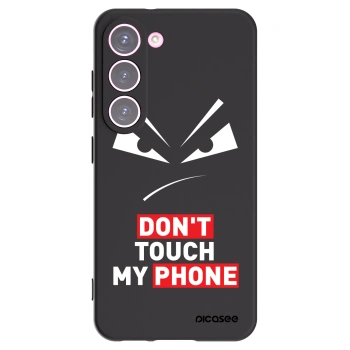 Picasee Samsung Galaxy S23 5G Hülle - Schwarzes Silikon - Evil Eye - Transparent