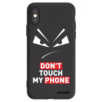 Picasee Apple iPhone X/XS Hülle - Schwarzes Silikon - Evil Eye - Transparent