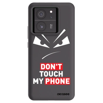 Picasee Xiaomi 13T Hülle - Schwarzes Silikon - Evil Eye - Transparent