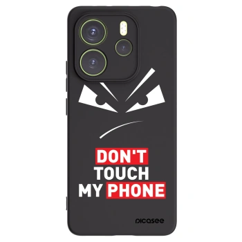Picasee Xiaomi Redmi Note 14 4G Hülle - Schwarzes Silikon - Evil Eye - Transparent
